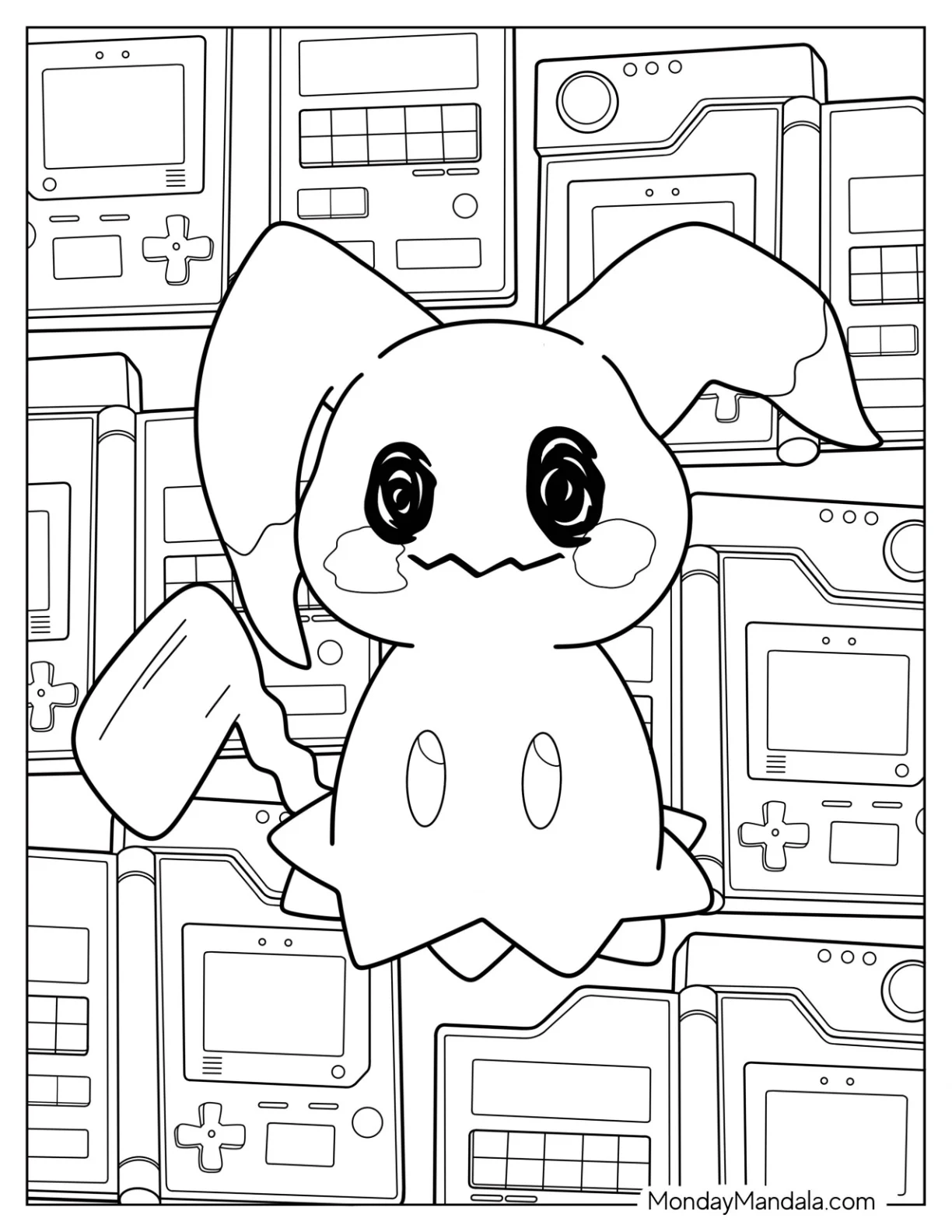 Mimikyu coloring pages
