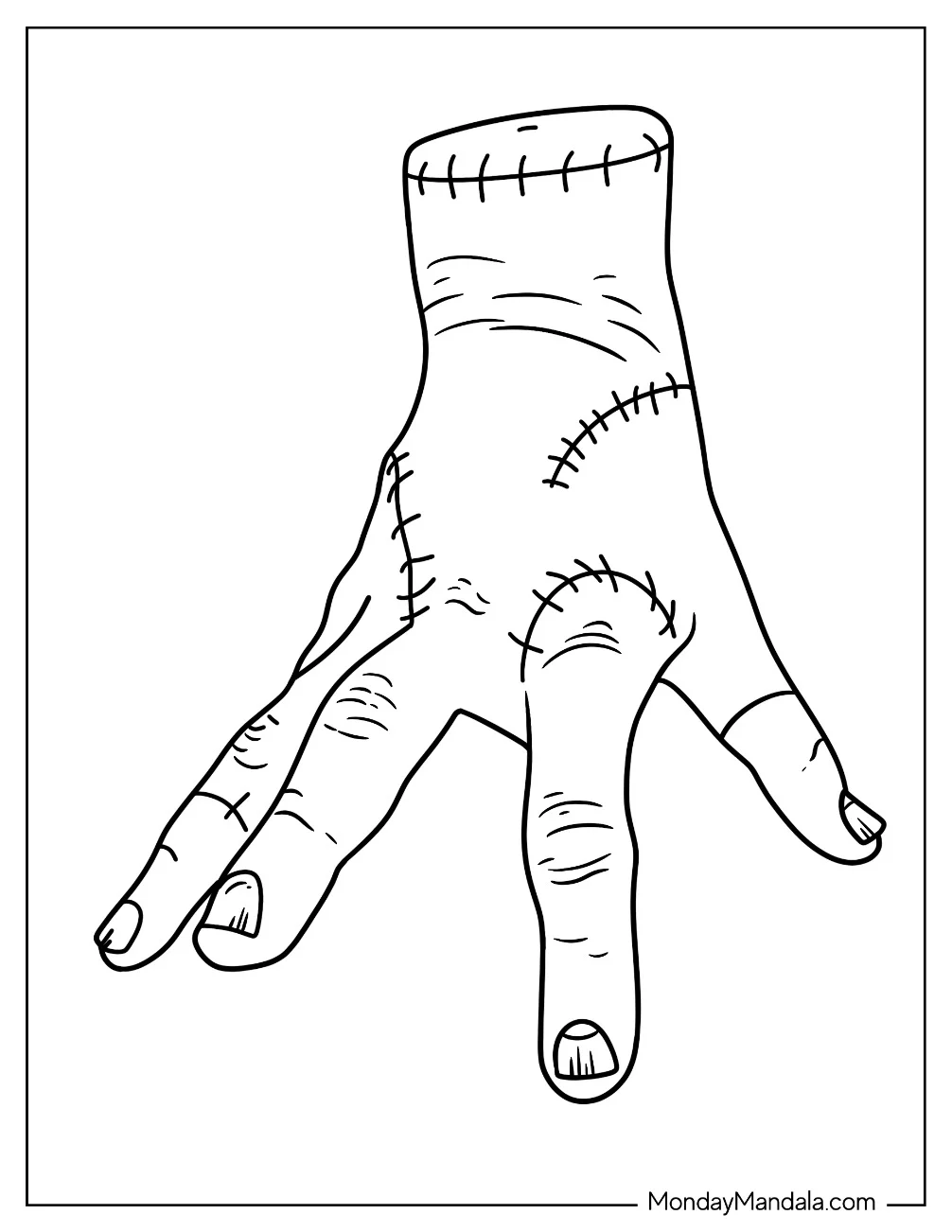 Scary Thing Addams Family Coloring Page coloring page