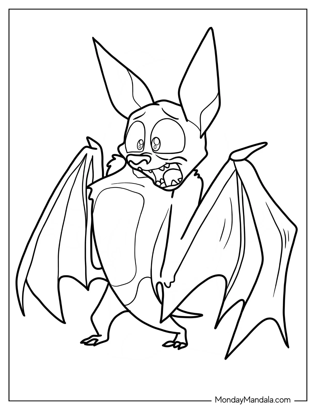 Bat Coloring Page Of Hotel Transylvania Bartok Outline coloring page — printable line art