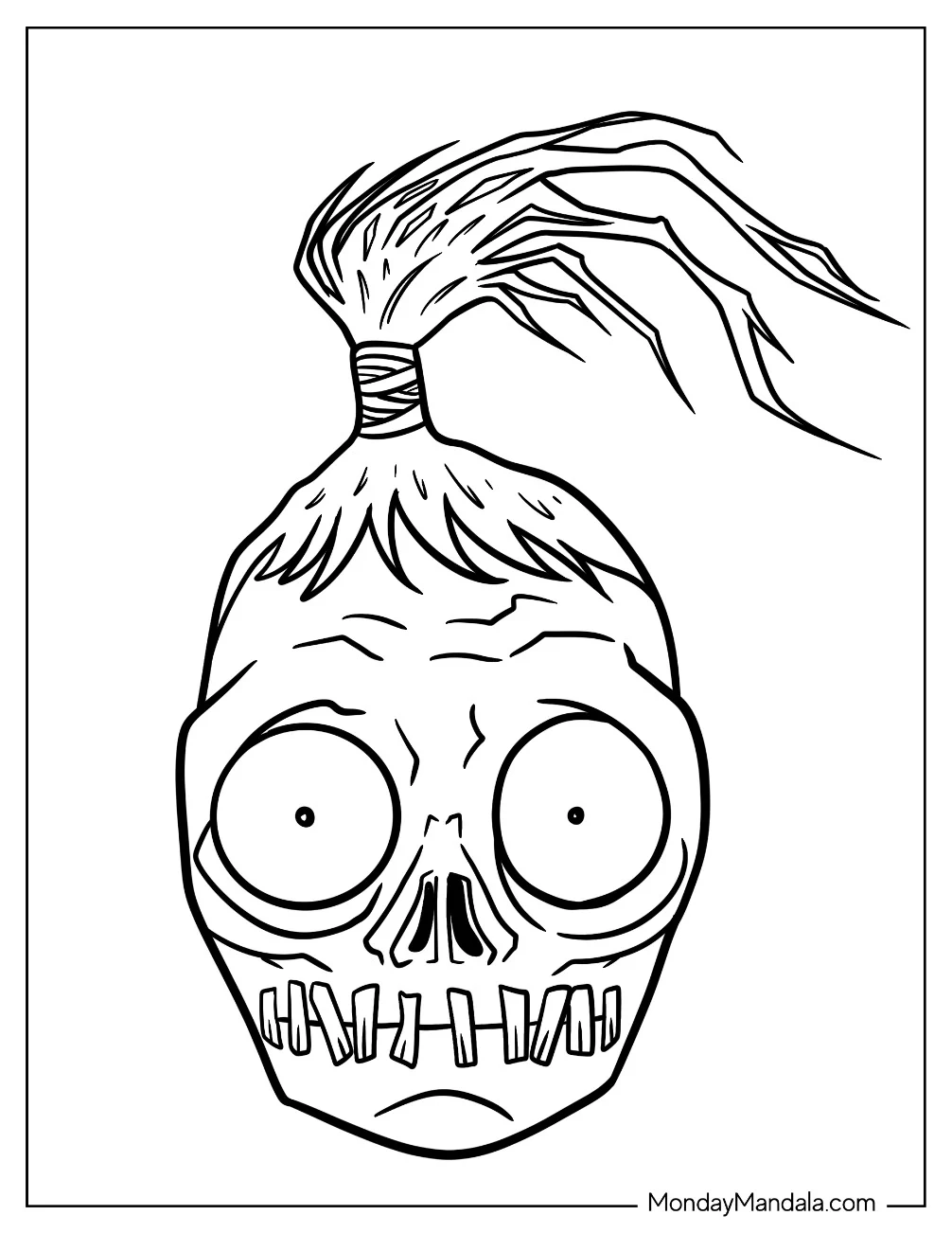Beetlejuice Coloring Page Harry The Hunter Head coloring page