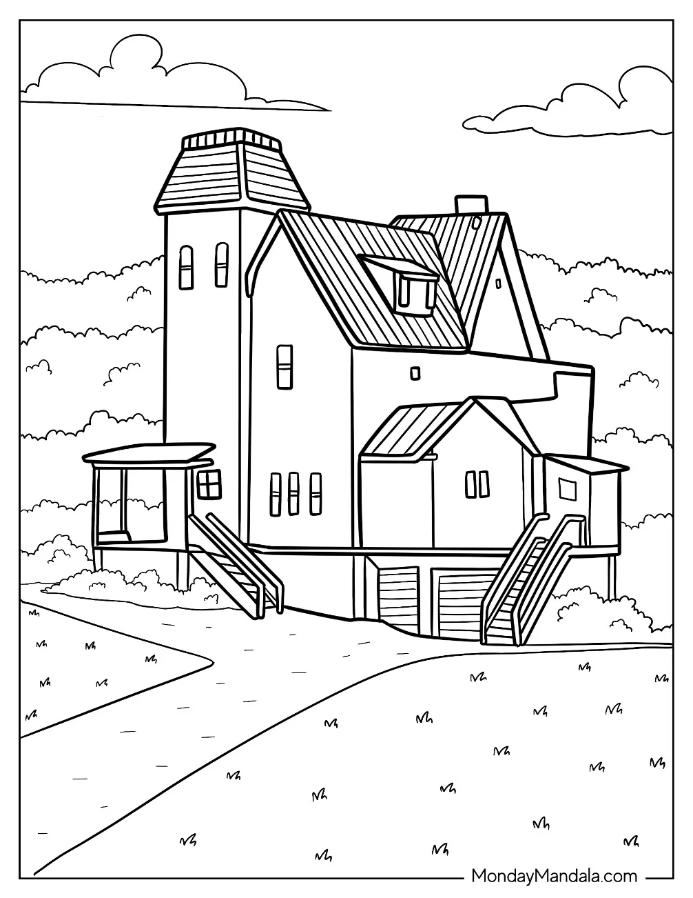 Beetlejuice Coloring Page Maitland Residence coloring page