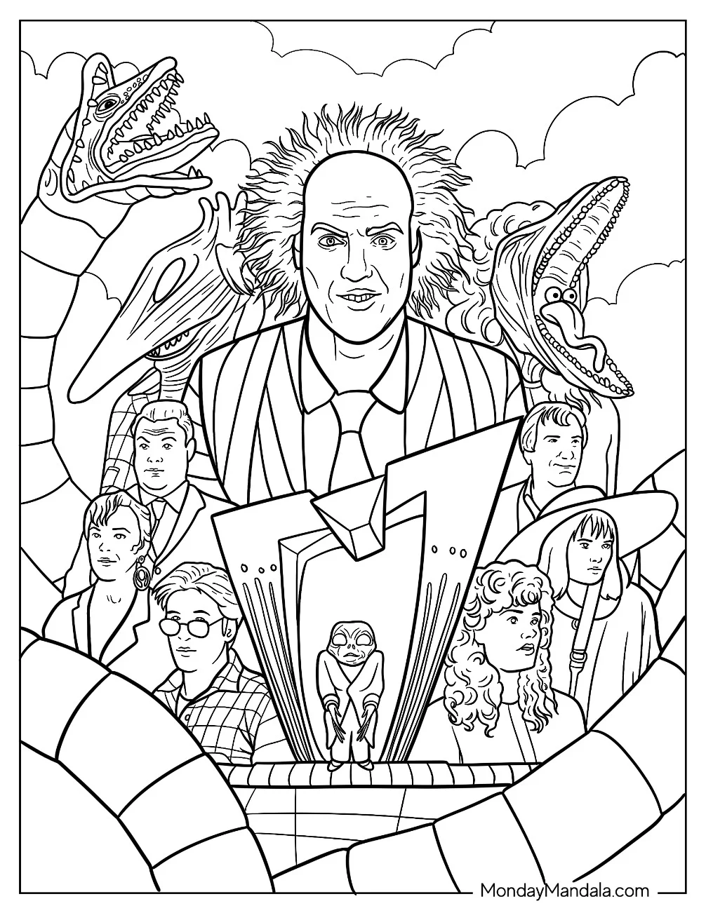 Beetlejuice Coloring Page Movie Poster coloring page