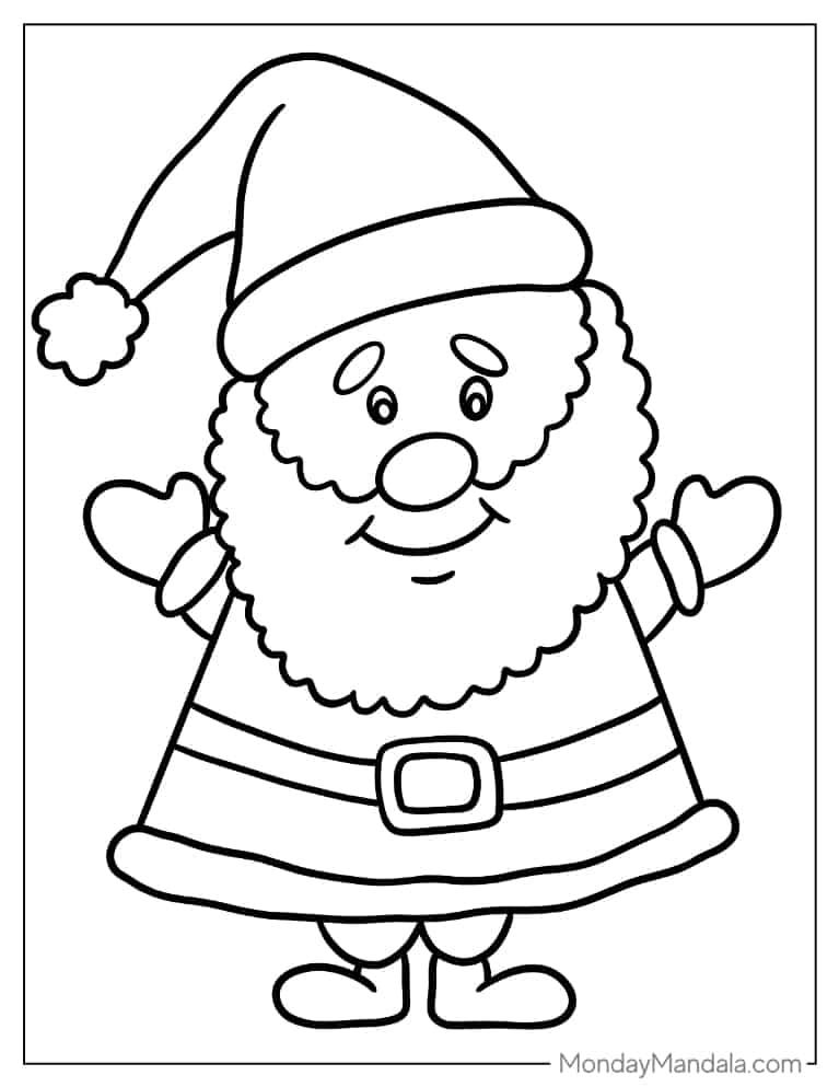 Christmas coloring page of Chibi Santa Claus coloring page