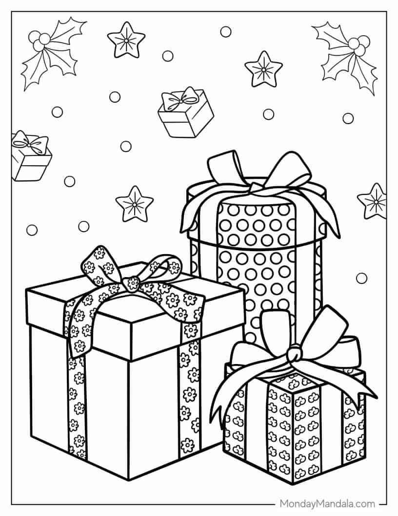 Christmas coloring page of  Christmas Presents coloring page