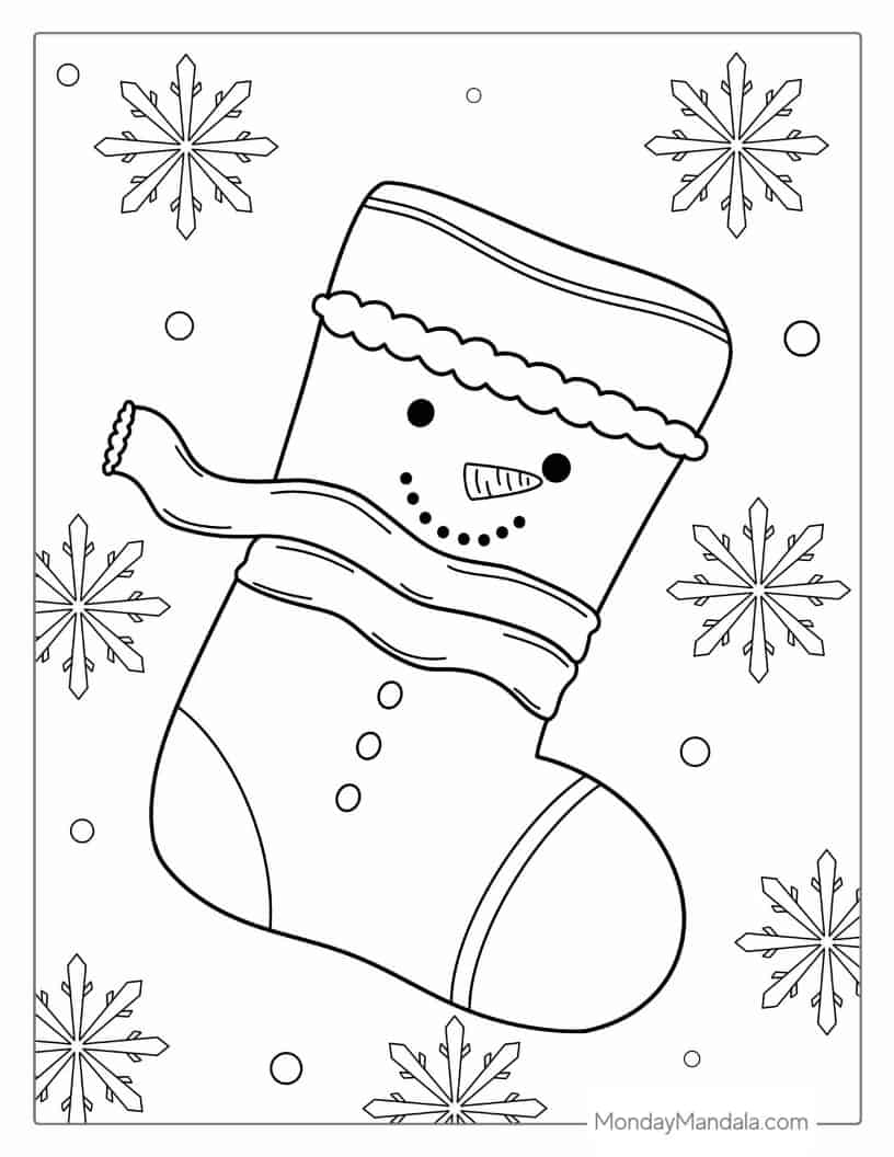 Christmas coloring page of Christmas Stocking coloring page