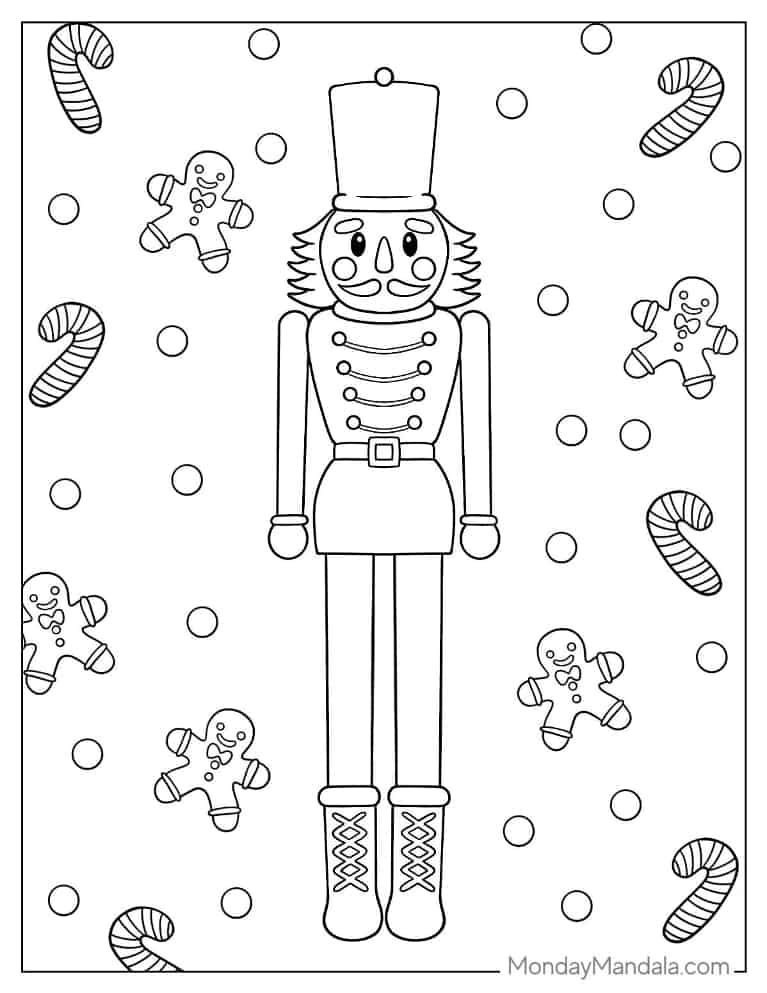 Christmas coloring page of Easy Nutcracker Outline coloring page