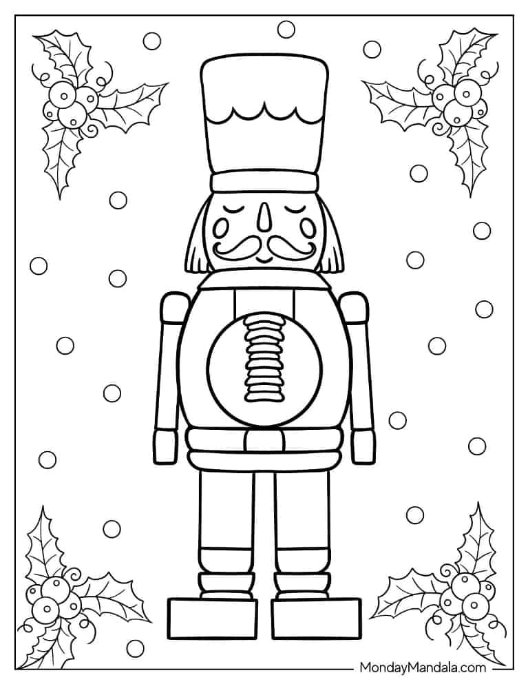 Christmas coloring page of Simple Nutcracker coloring page