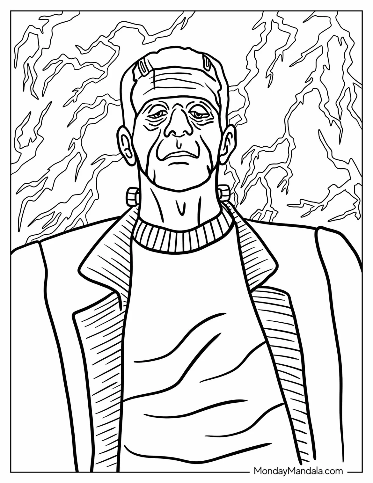 Realistic Frankenstein Coloring Page coloring page