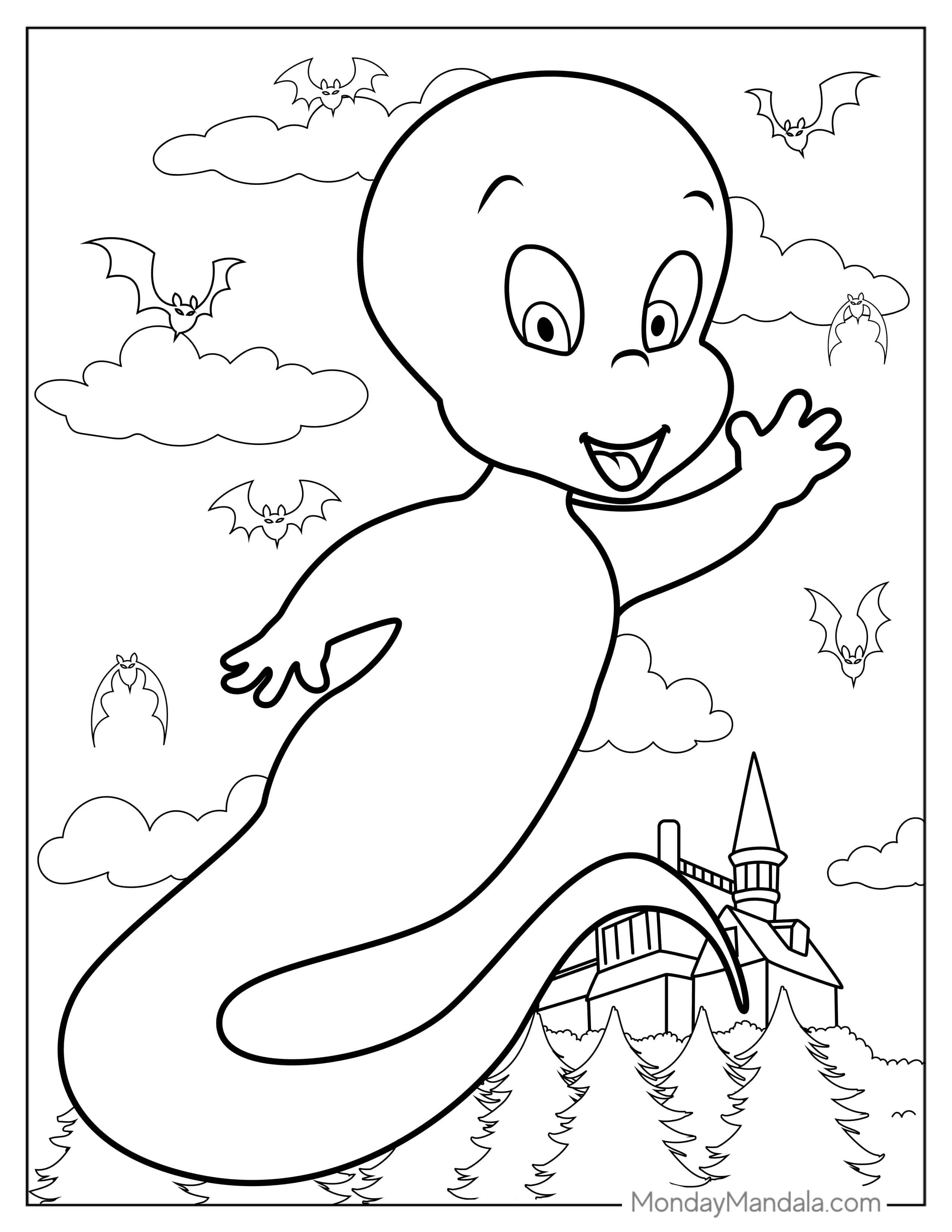 Casper-The-Ghost-Coloring-Page coloring page
