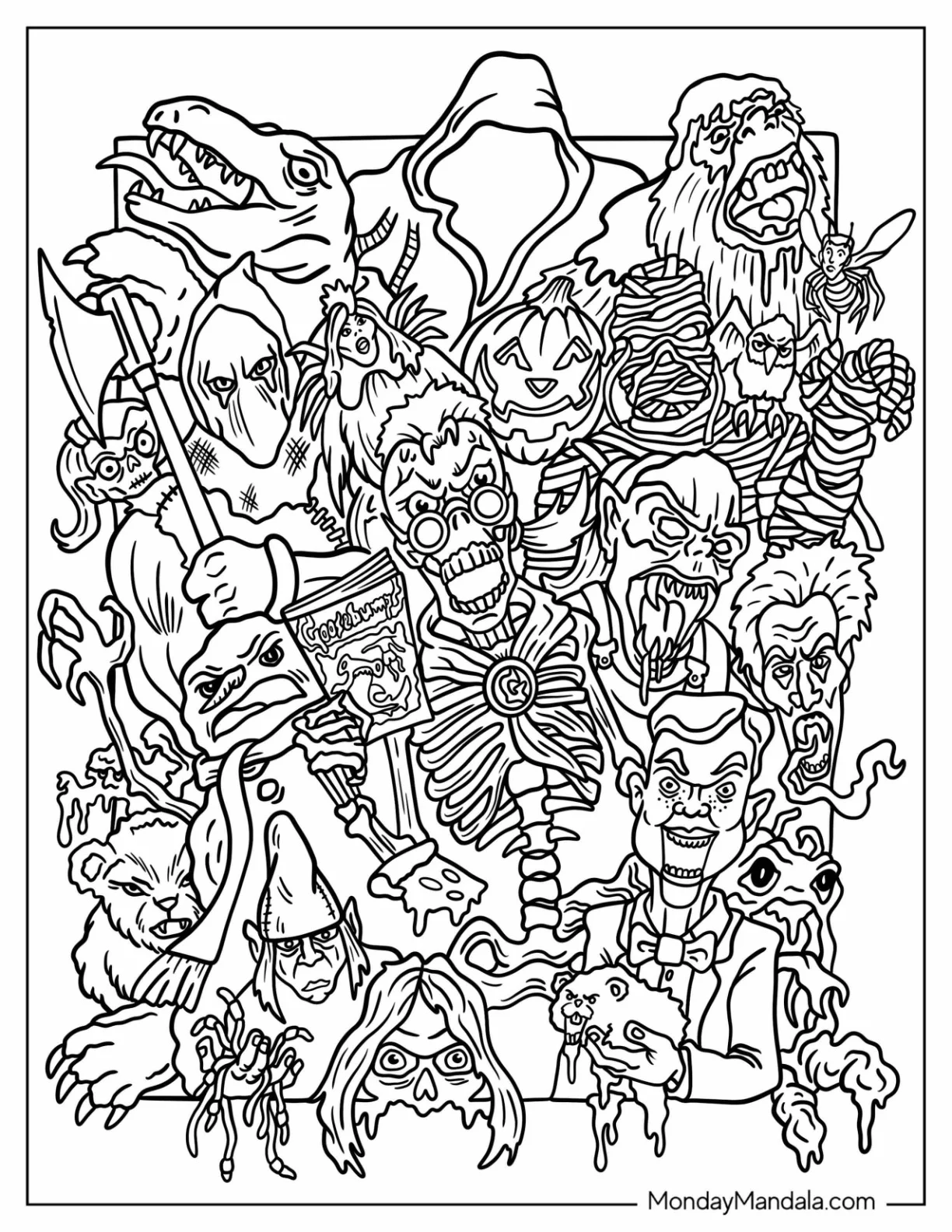 Goosebumps Coloring Page Villains coloring page