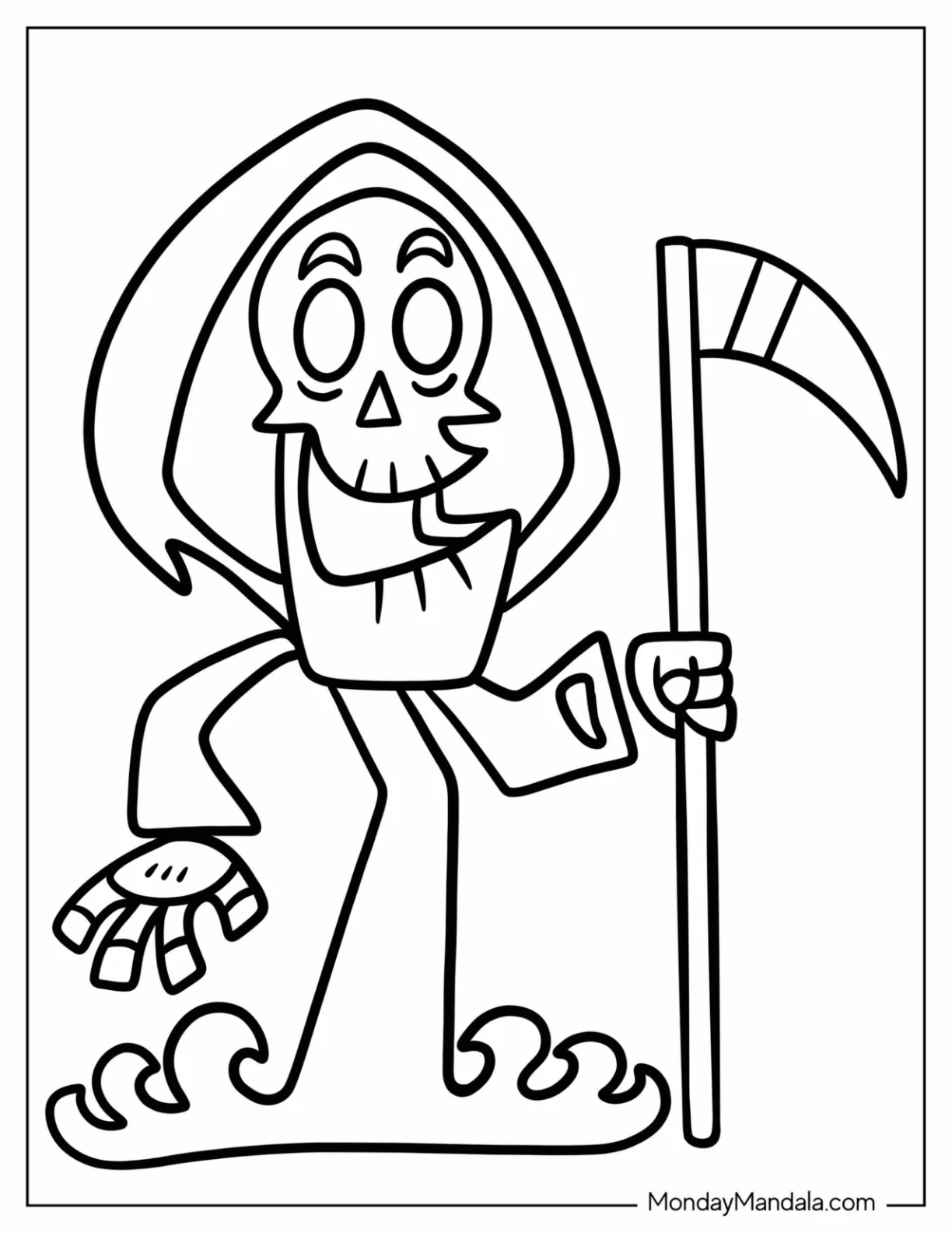 Grim Adventures Of Billy And Mandy Grim Reaper Coloring Page coloring page