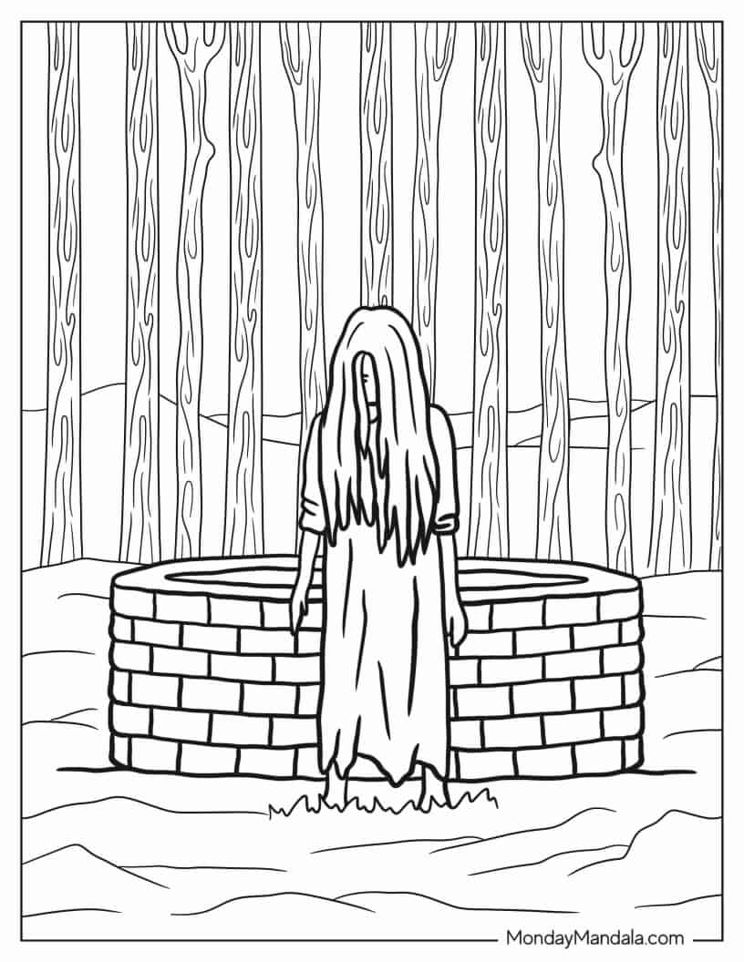 The Girl From The Ring coloring page