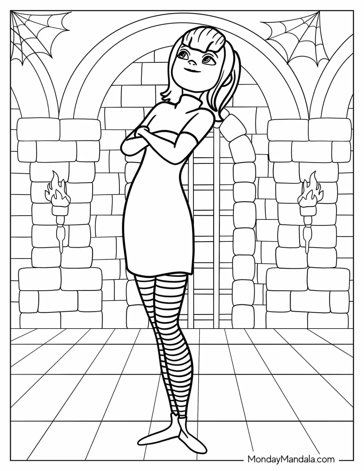 Hotel Transylvania Coloring Page Of Simple Mavis Dracula For Kids coloring page