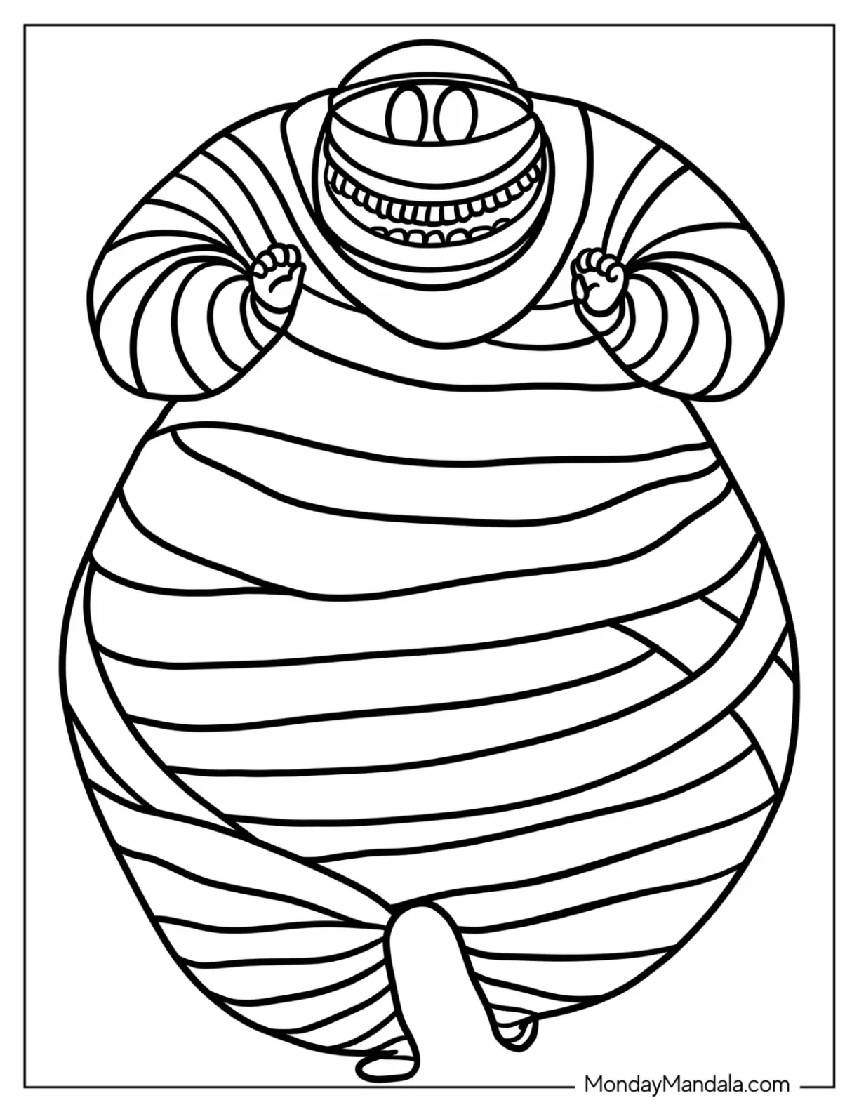 Hotel Transylvania Coloring Page Of Smiling Murray The Mummy coloring page
