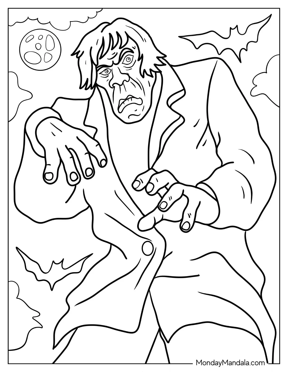 Spooky Looking Monster Coloring Page From Scooby Doo coloring page