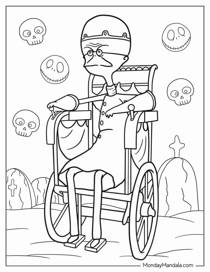Coloring Sheet Of Dr. Finkelstein For Kids coloring page — printable line art