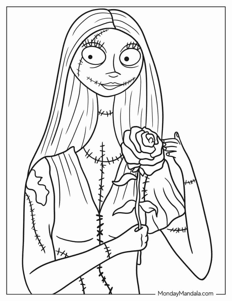 Sally From Nightmare Before Christmas coloring page