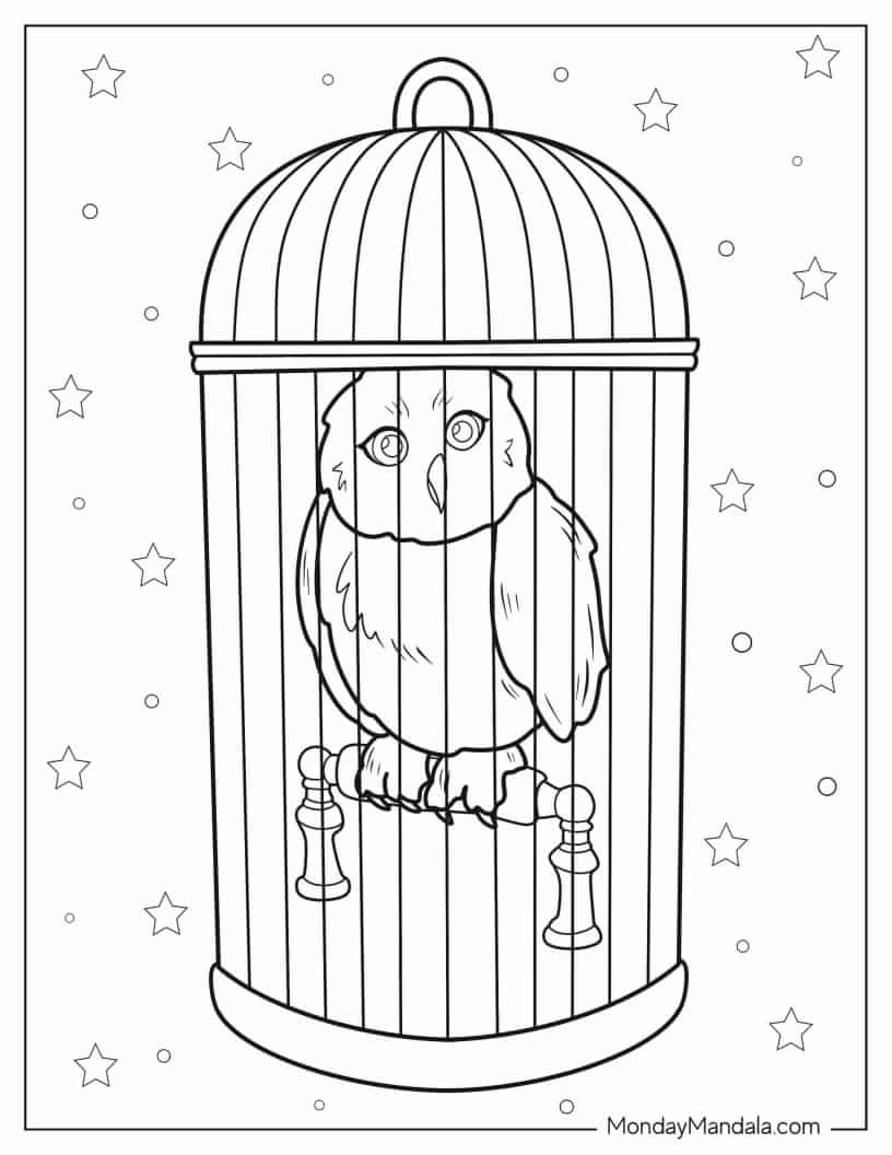 Harry Potter Hedwig Owl coloring page