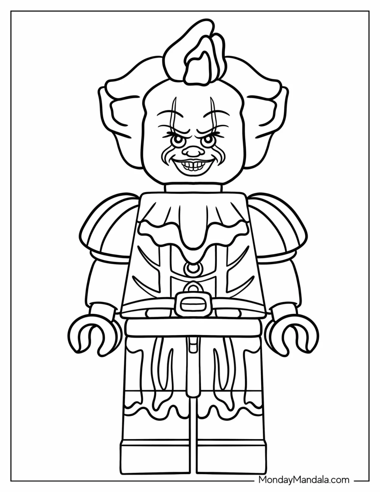 Lego Pennywise Coloring Sheet For Kids coloring page