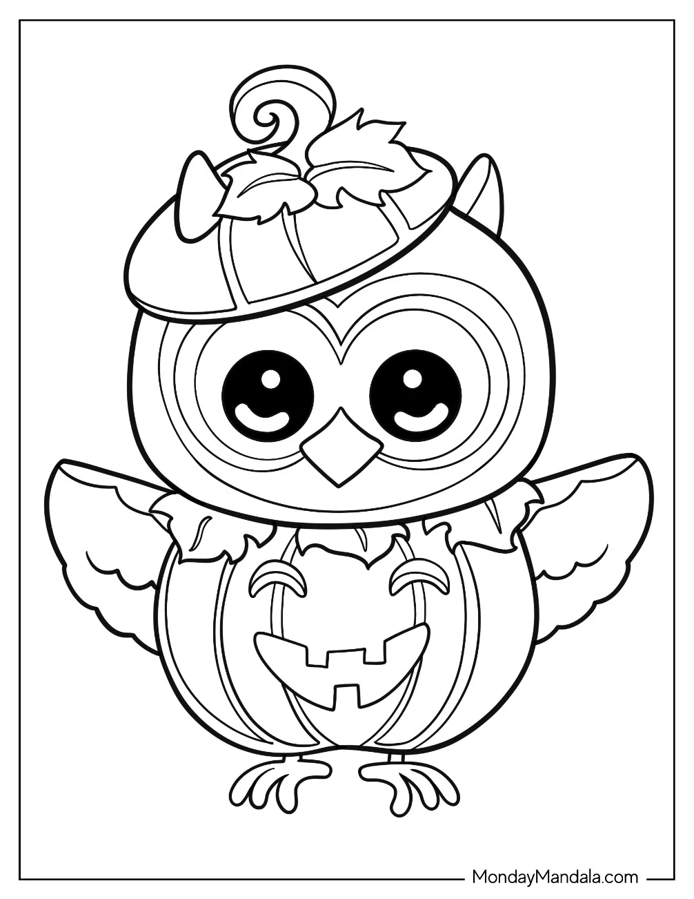 Raven Coloring Page Inside A Jack O Lantern coloring page — printable line art