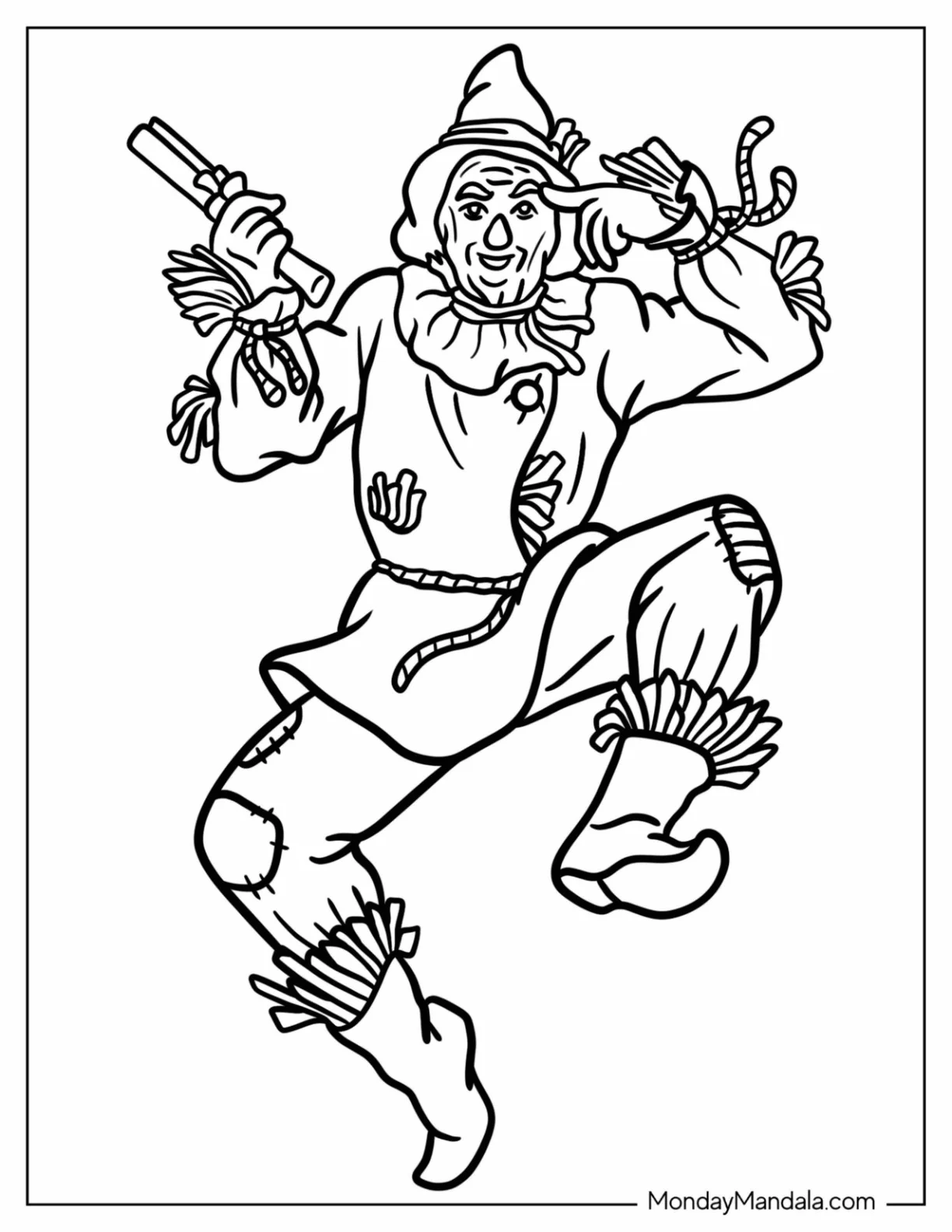 Wizard Of Oz Scarecrow Coloring Page coloring page