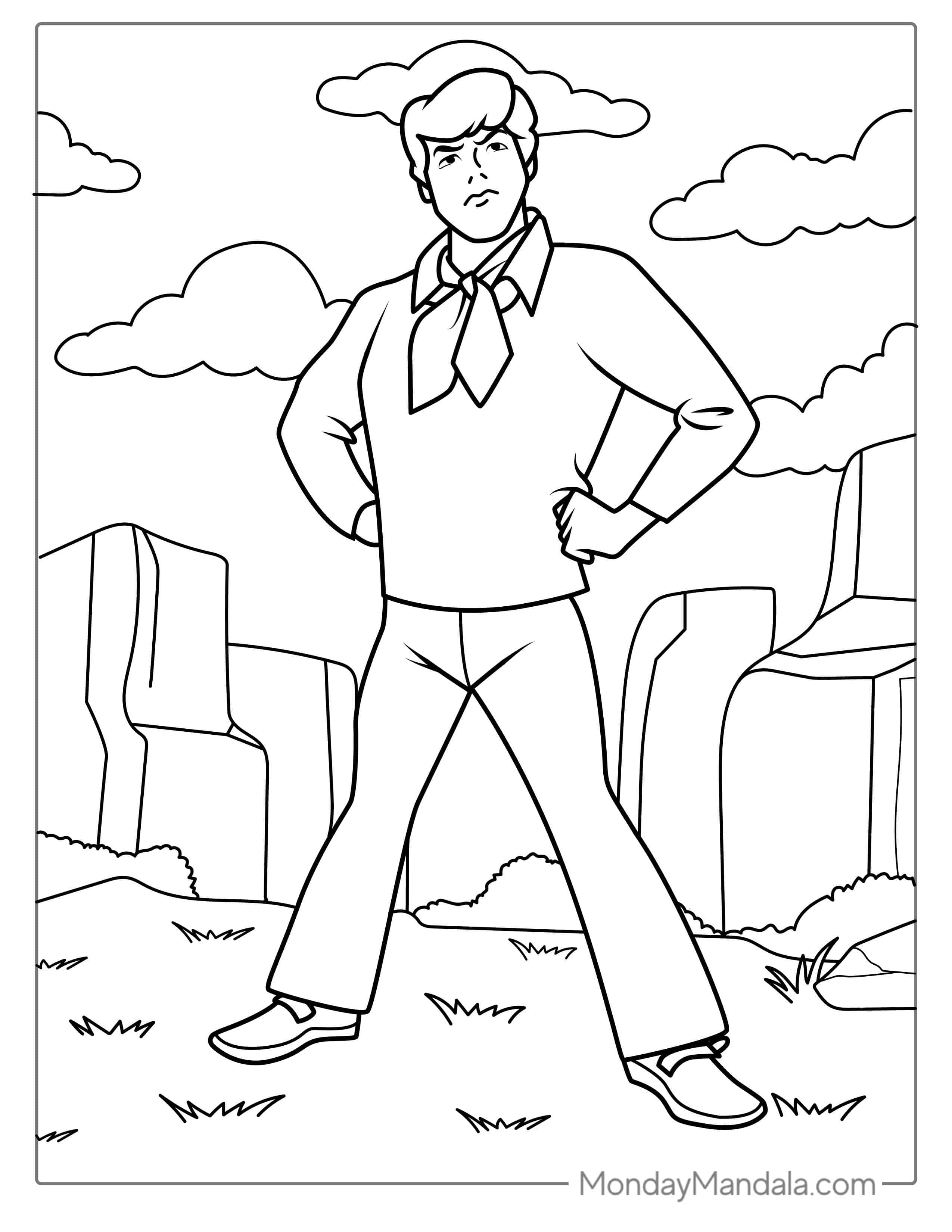 Coloring Page Of Fred From Scooby-Doo coloring page