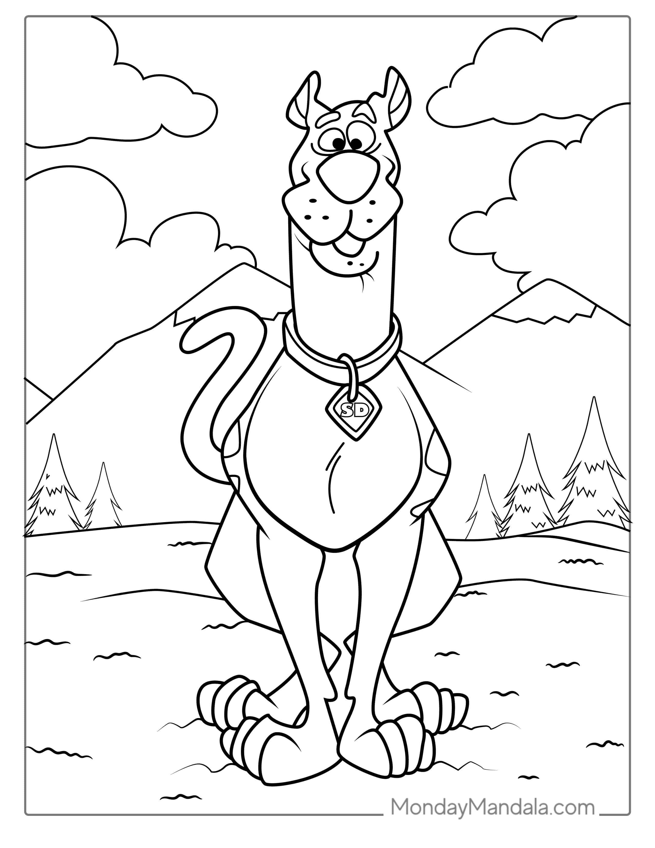 Easy Coloring Page Of Scooby-Doo coloring page