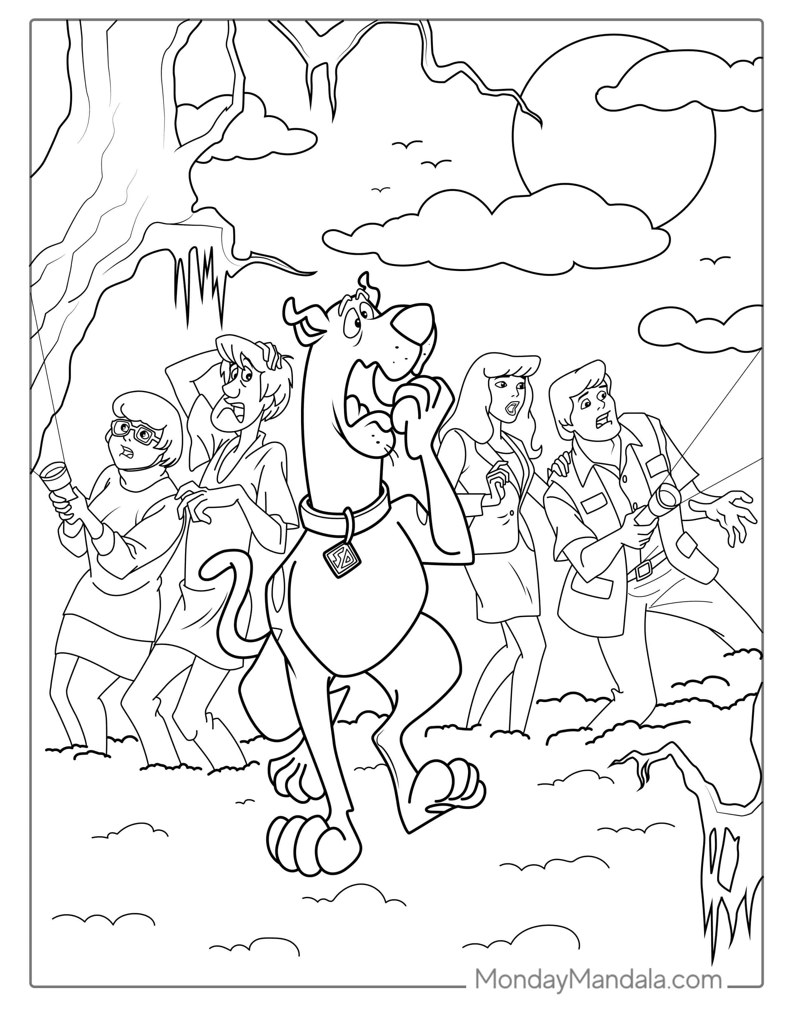 Mystery In From Scooby-Doo Coloring Sheet coloring page — printable line art