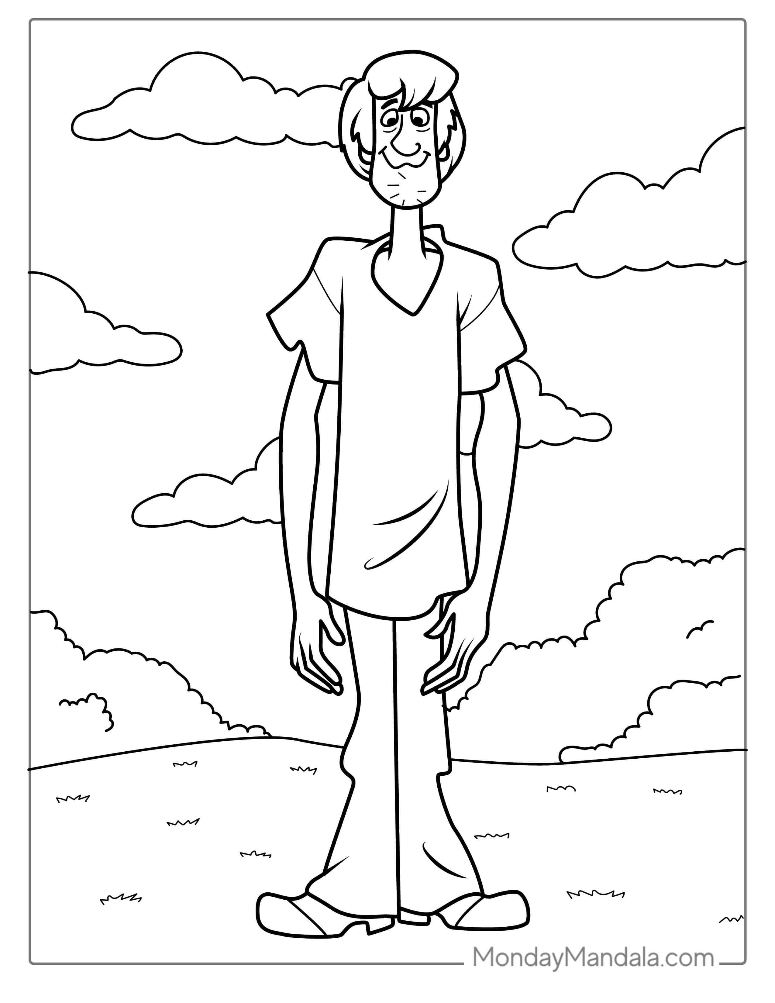 Shaggy Coloring Page For Kids coloring page