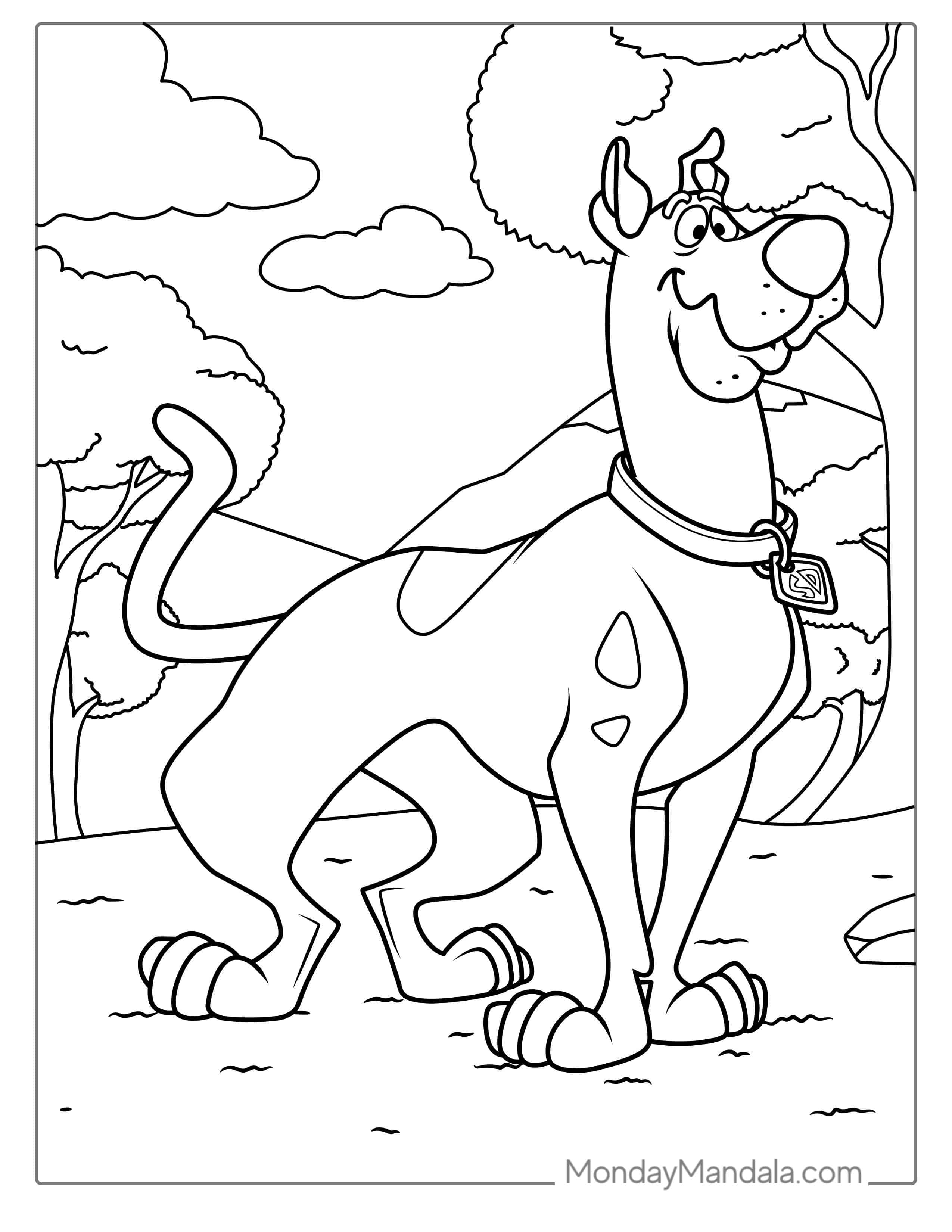 Simple Coloring Page Of Scooby-Doo coloring page