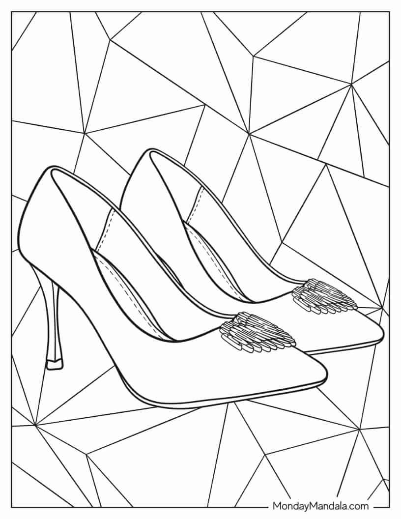 Toe Pump Heels Coloring In coloring page