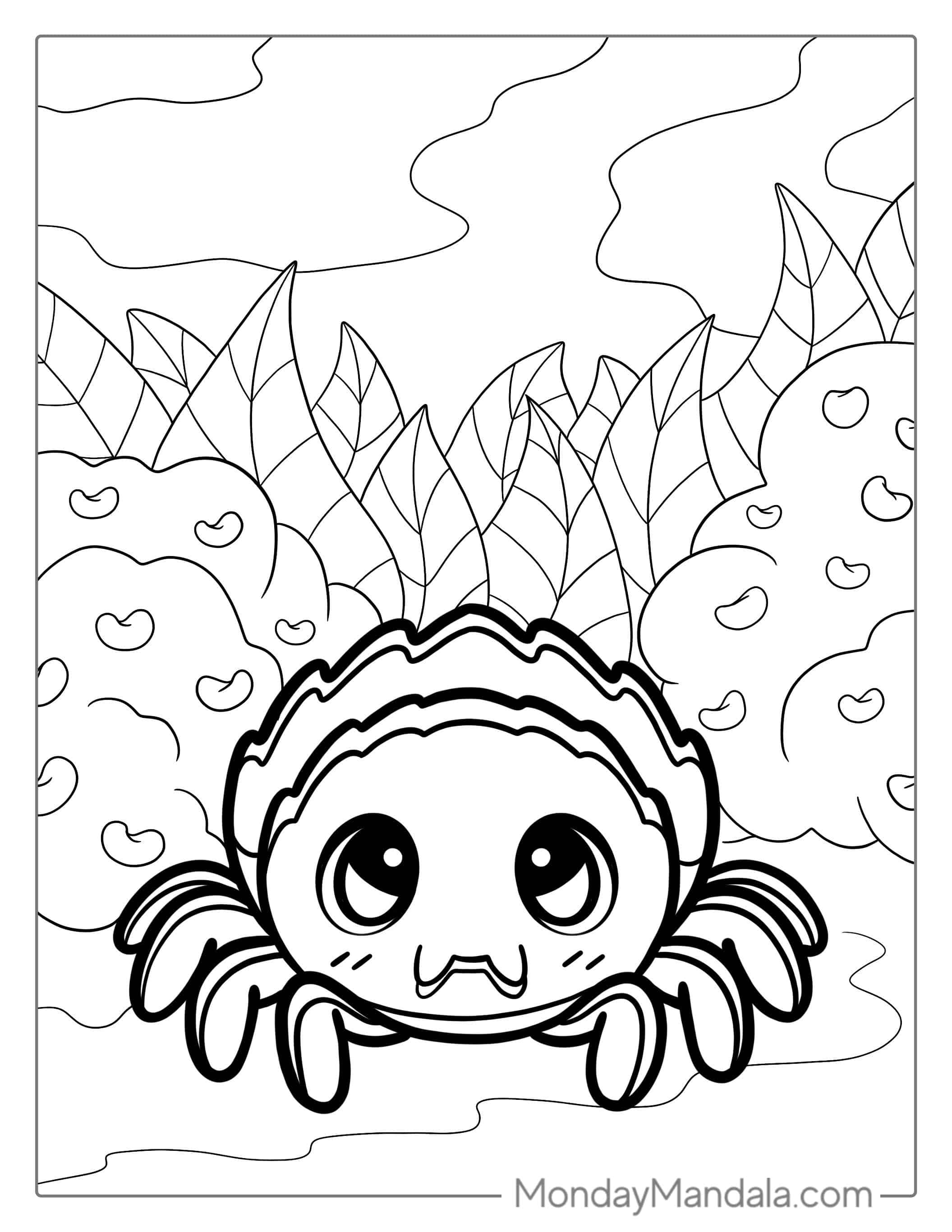 Cute Cartoon Coloring Sheet For Kids coloring page