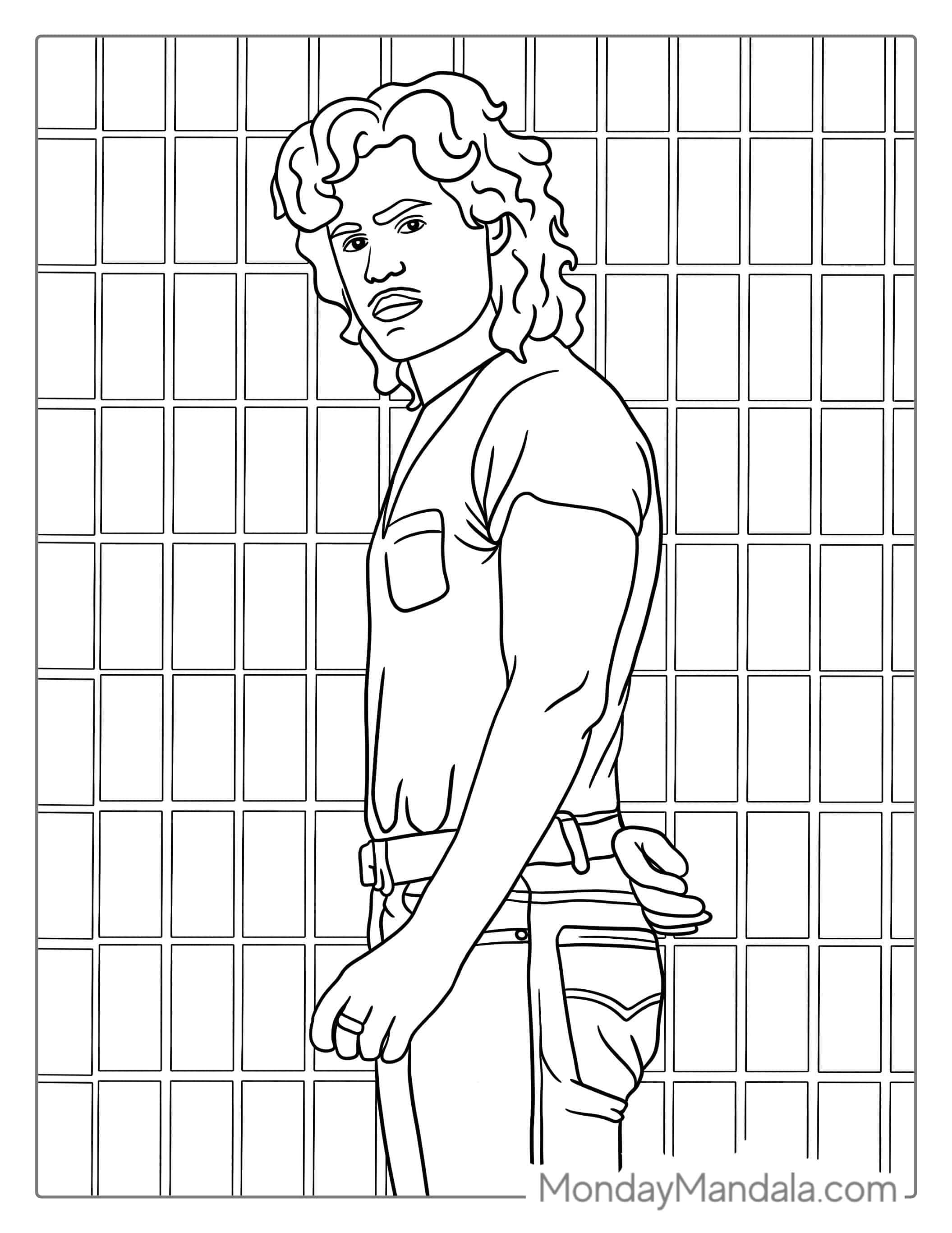 Billy Hargrove Coloring Sheet coloring page