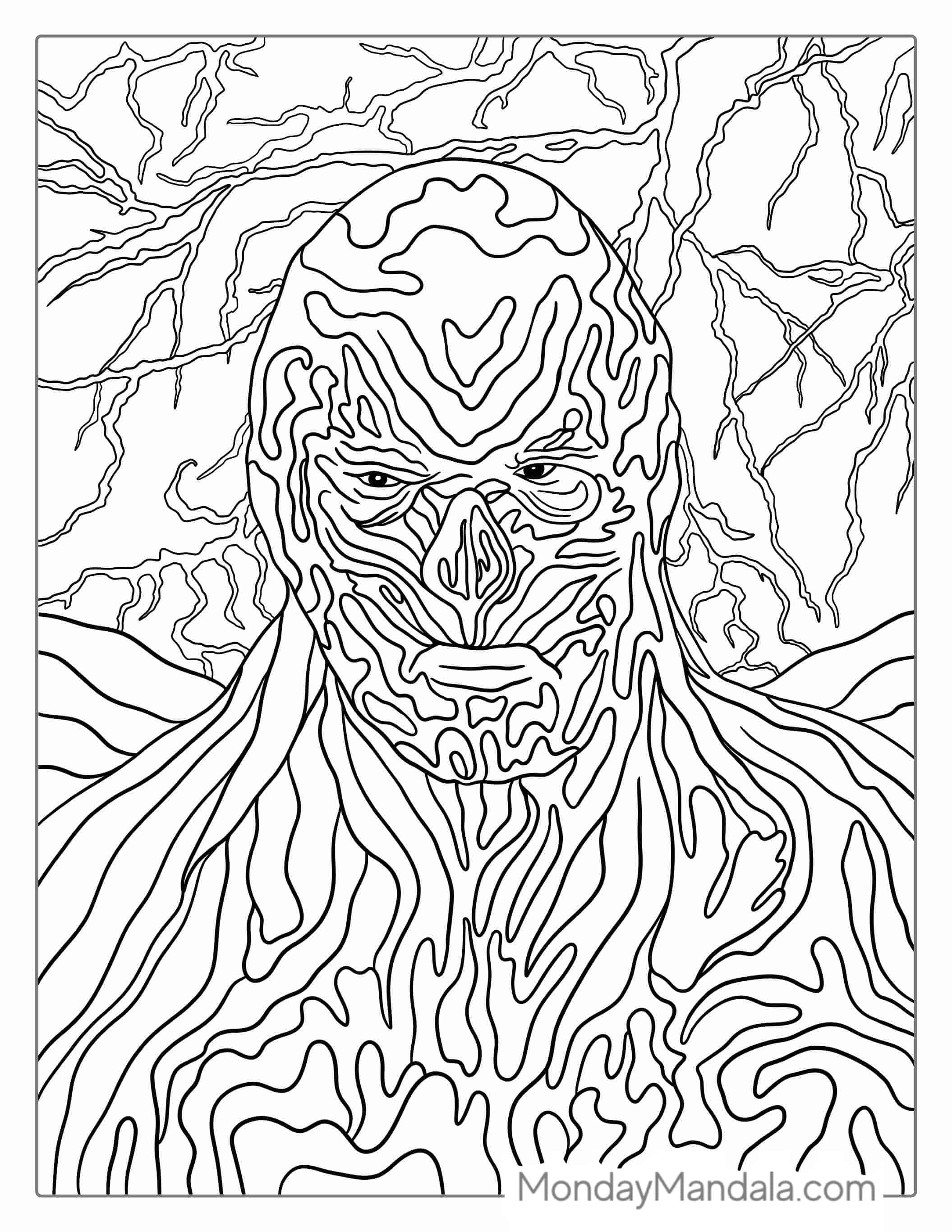 Coloring Page Of Vecna From Stranger Things coloring page
