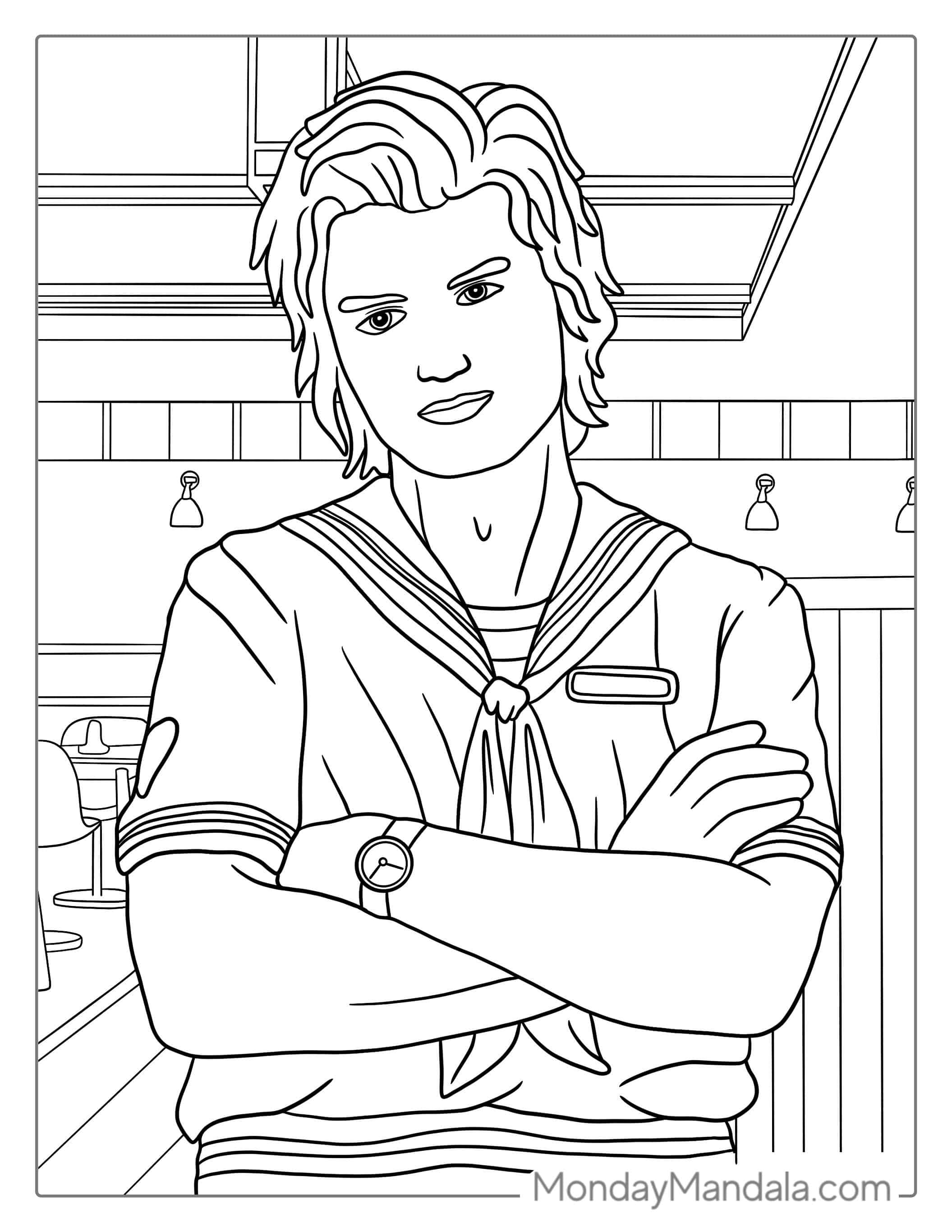 Coloring Sheet For Mike Wheeler coloring page