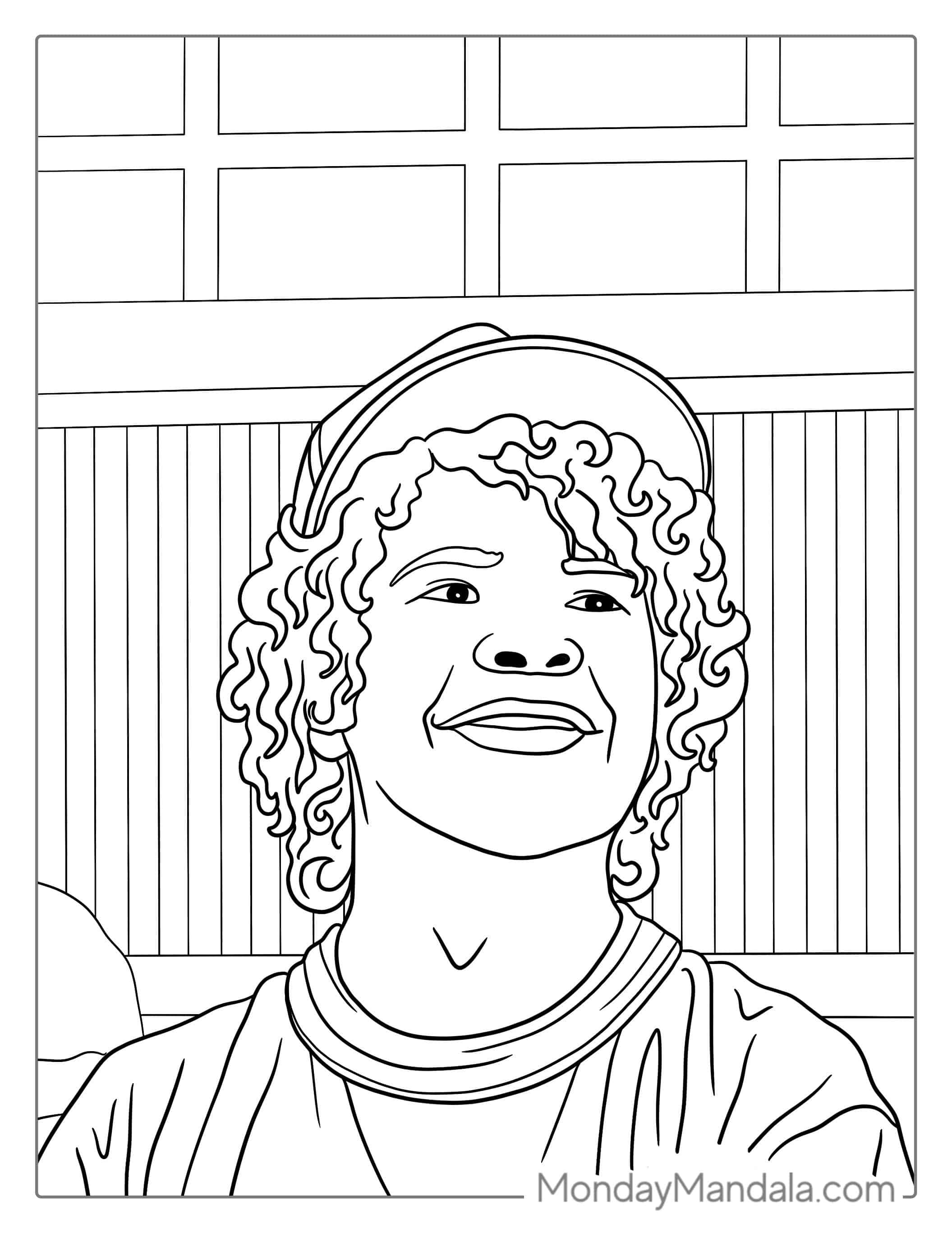 Dustin Henderson Coloring Page coloring page — printable line art