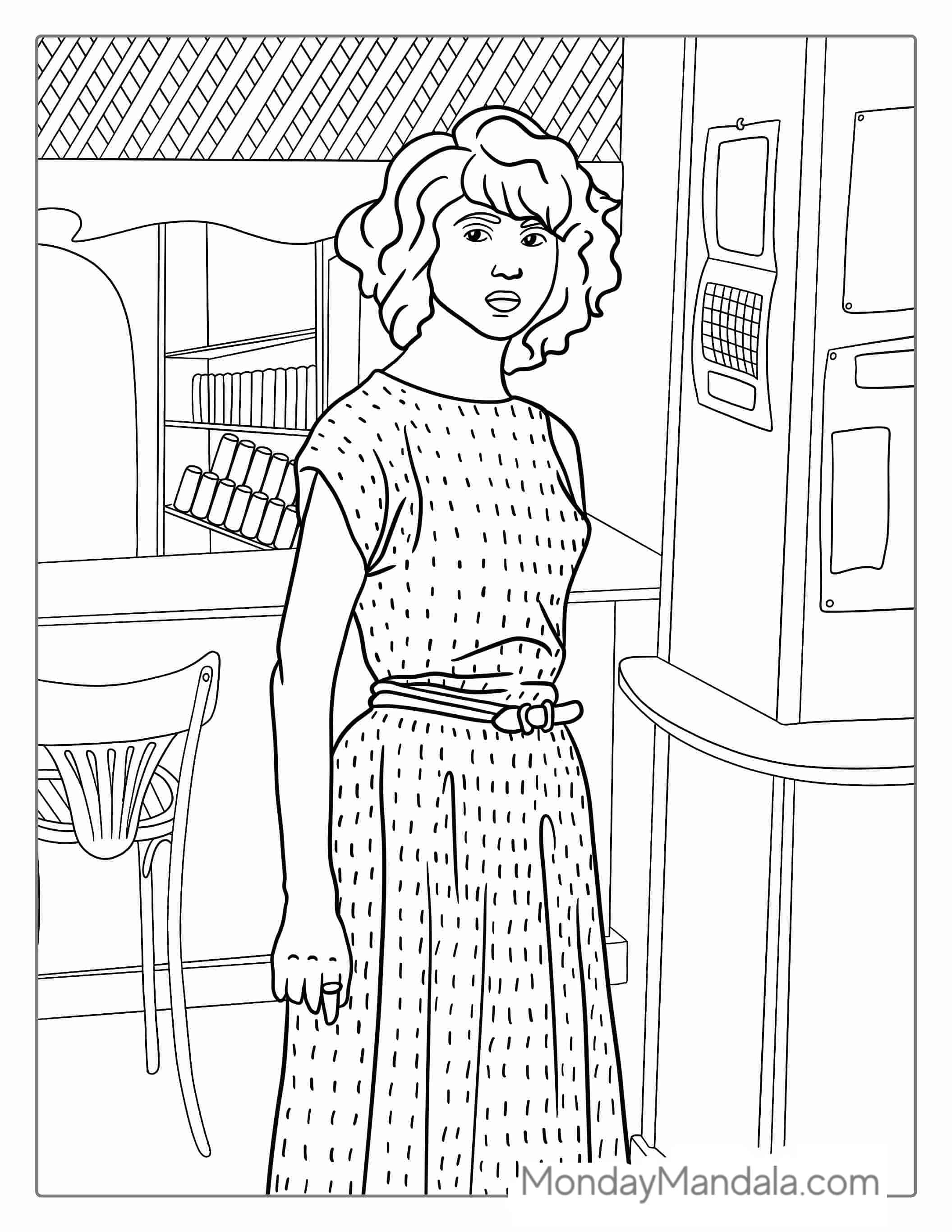 Nancy Wheeler Coloring Page coloring page