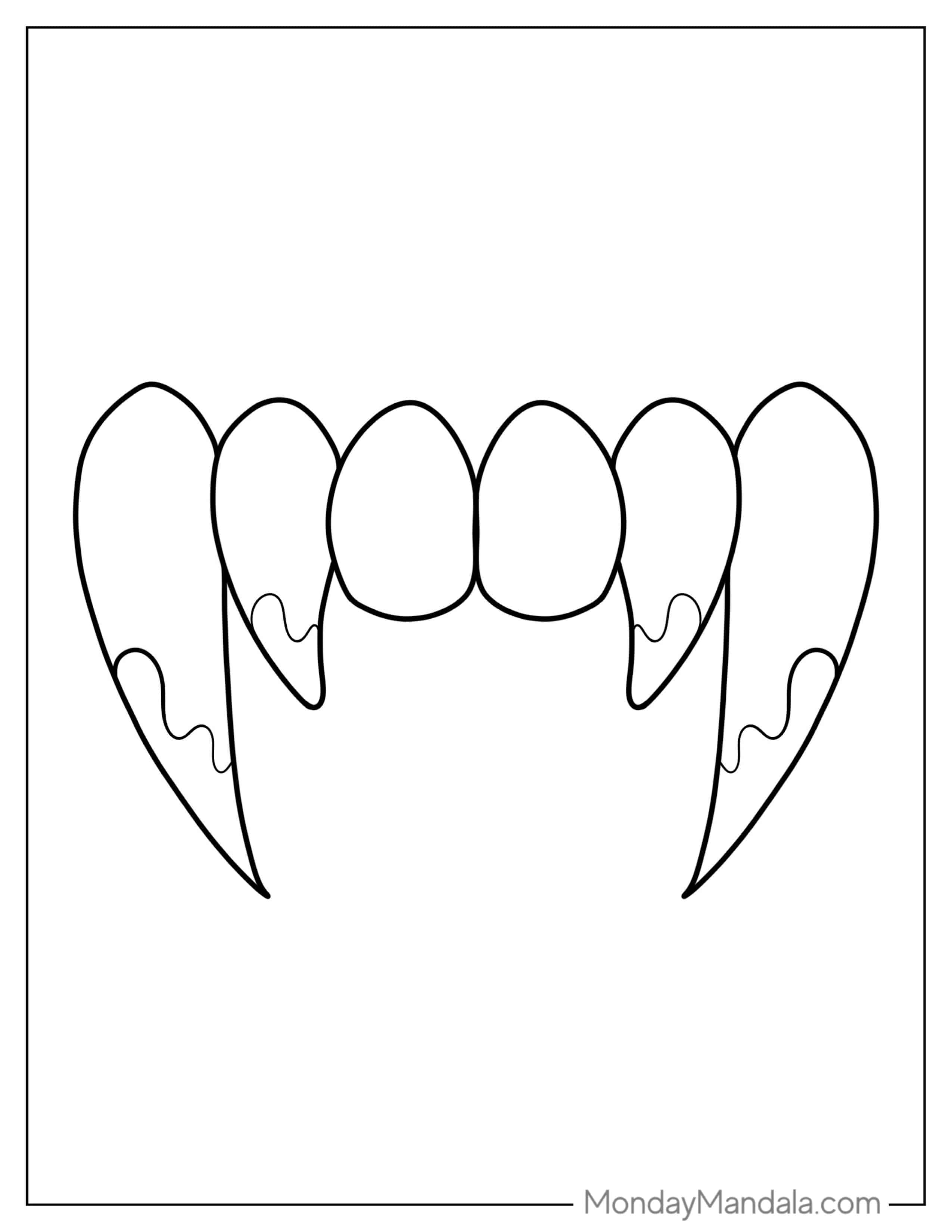 Coloring Page Of Vampire Fangs coloring page