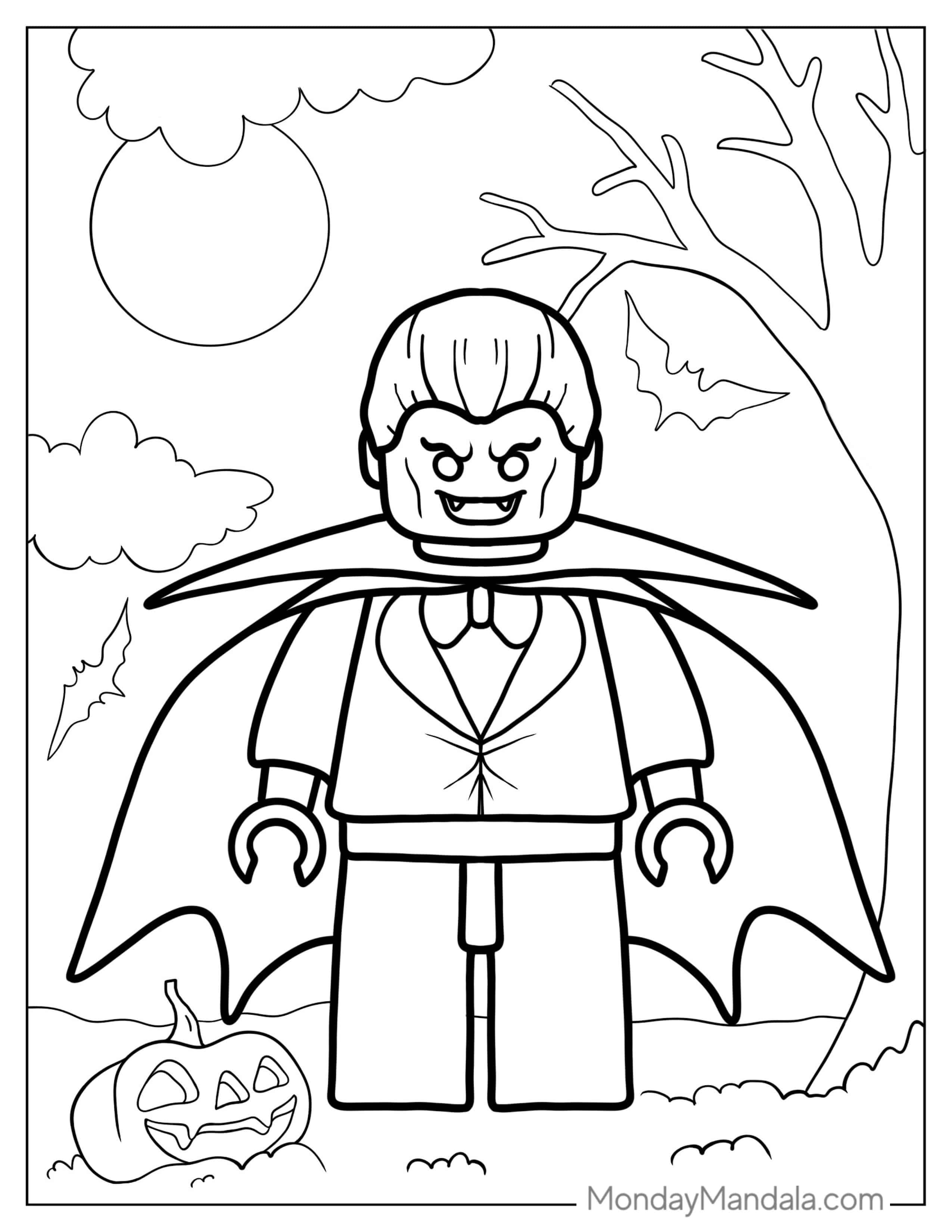 Lego Vampire Coloring Page For Kids coloring page