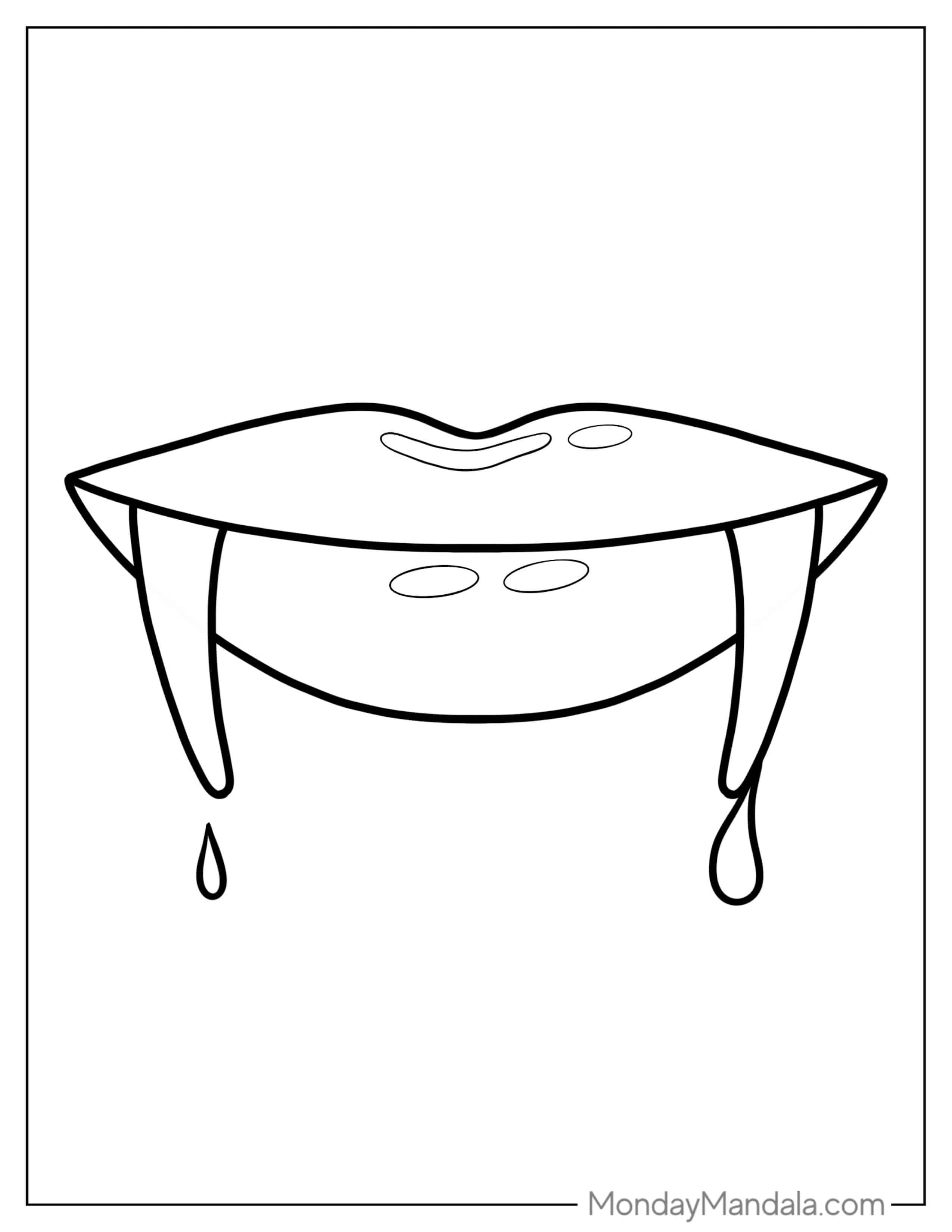 Vampire Fangs Coloring Sheet coloring page
