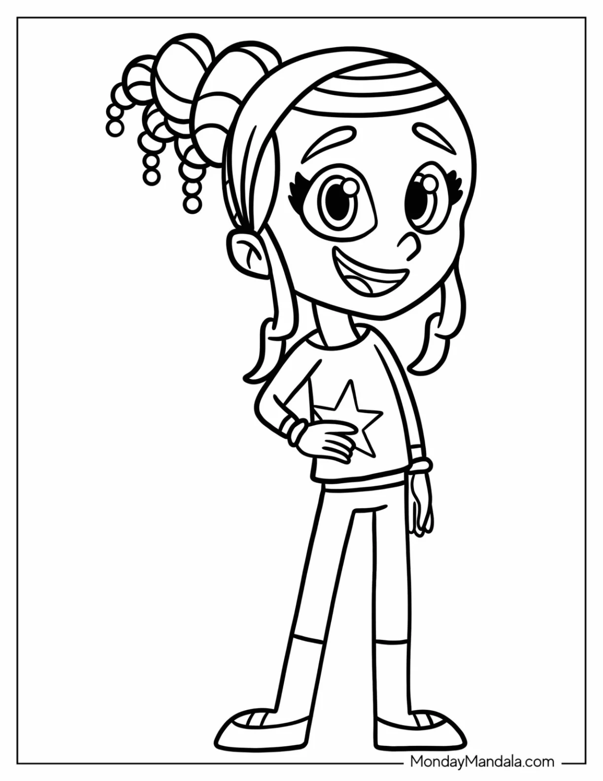 Vampirina Coloring Page Of Cute Poppy Peepleson For Kids coloring page
