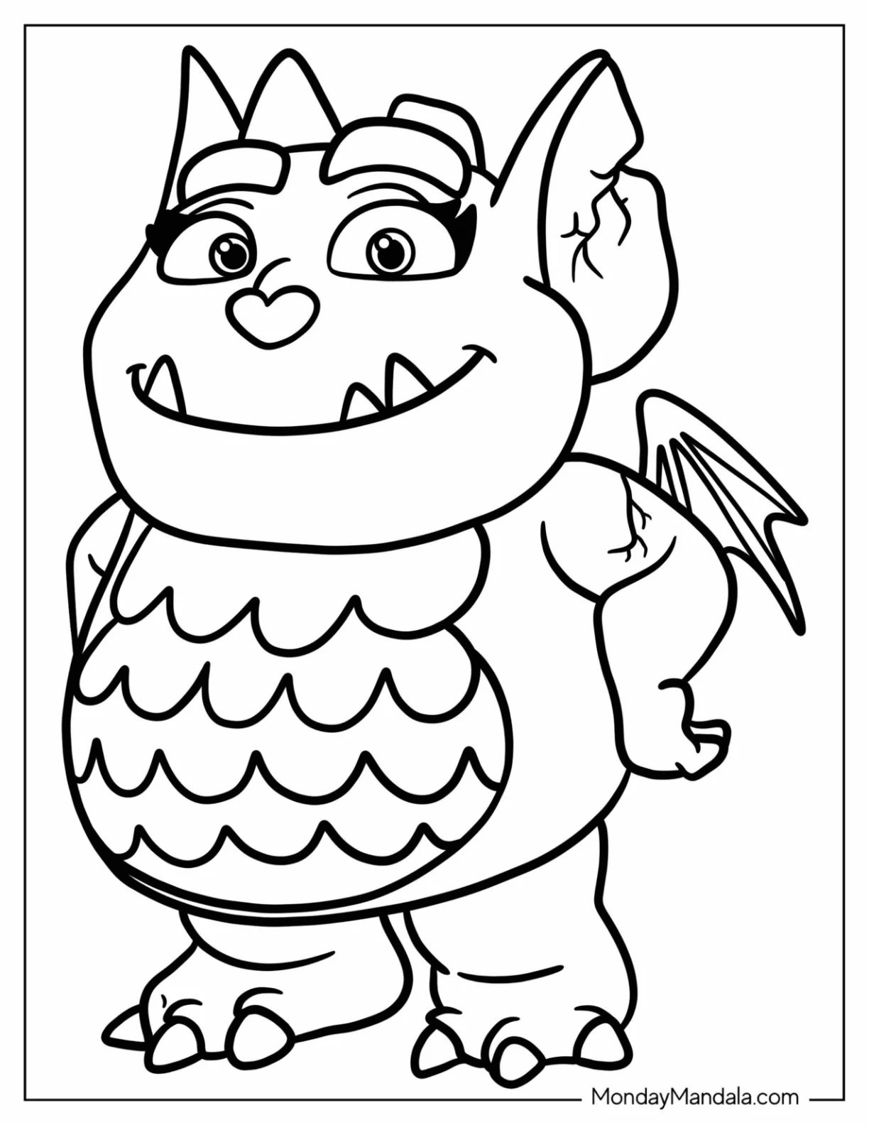 Vampirina Coloring Page Of Kawaii Gregoria For Kids coloring page