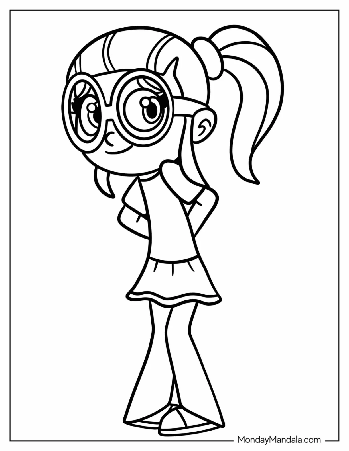 Vampirina Coloring Page Of Shy Bridget For Preschoolers coloring page — printable line art