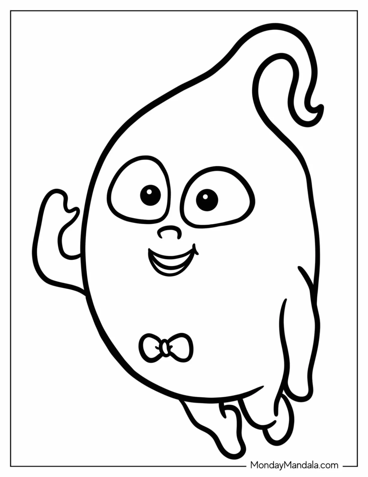 Vampirina Coloring Page Of Simple Demi Waving For Preschoolers coloring page