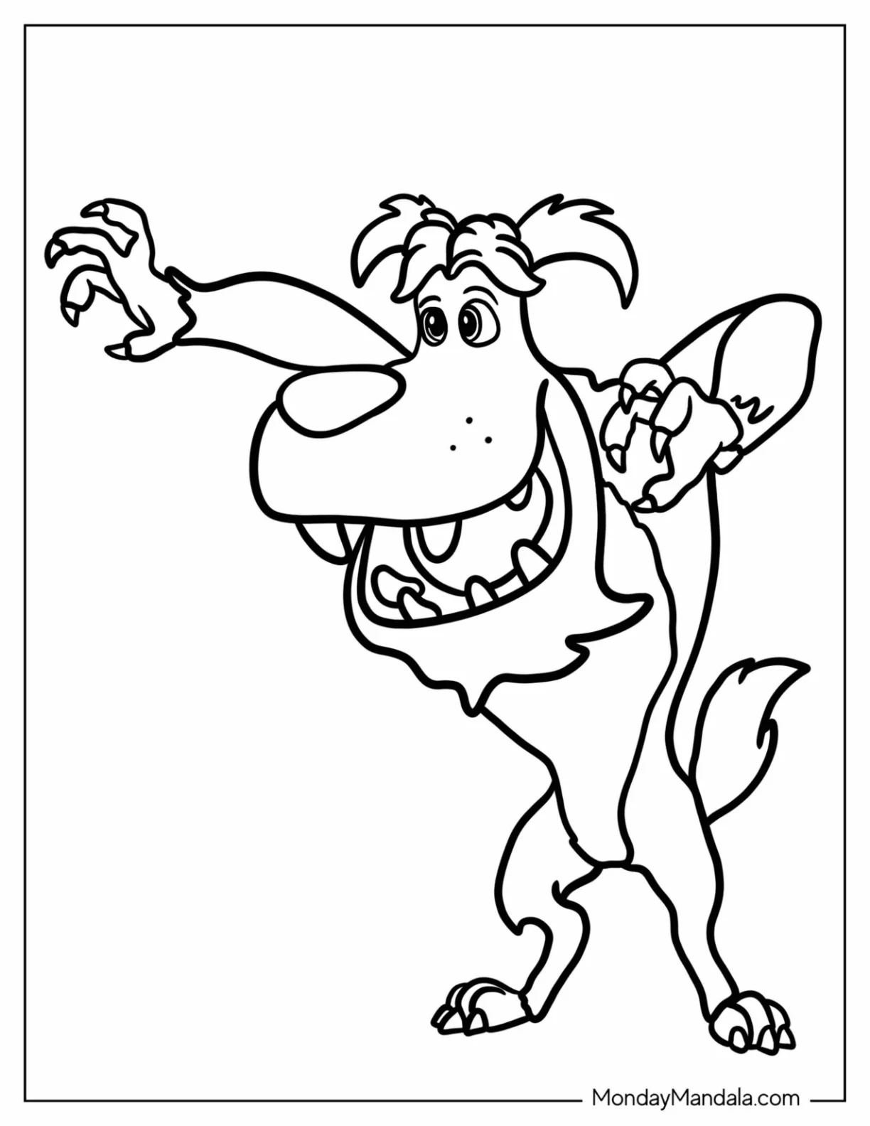 Vampirina Coloring Page Of Wolfie Hauntley Outline For Preschoolers coloring page