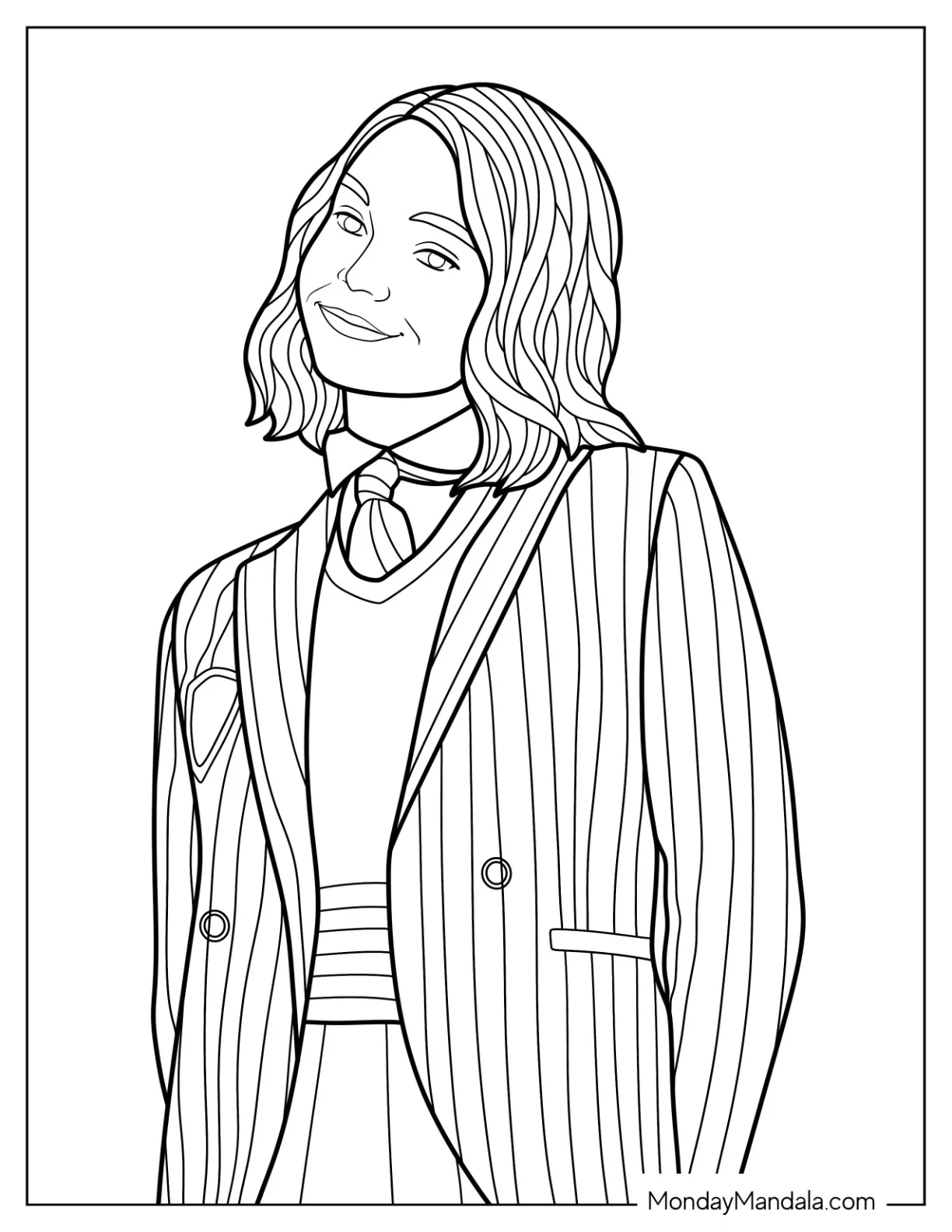 Wednesday Coloring Page Of Emma Myers As Enid Sinclar Coloring Page coloring page