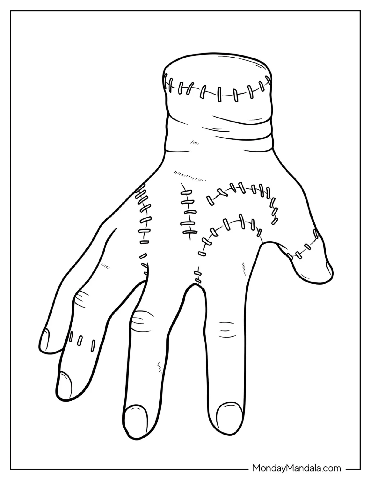 Wednesday Coloring Page Of Simple Thing coloring page — printable line art