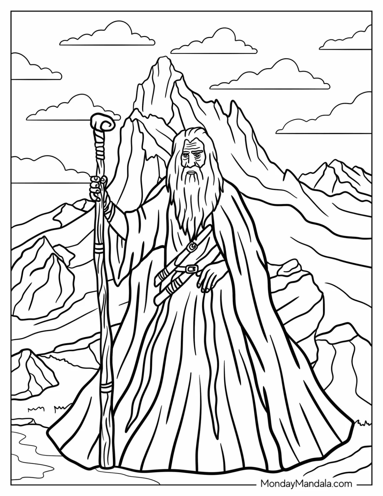 Wizard Coloring Page Stygro coloring page — printable line art