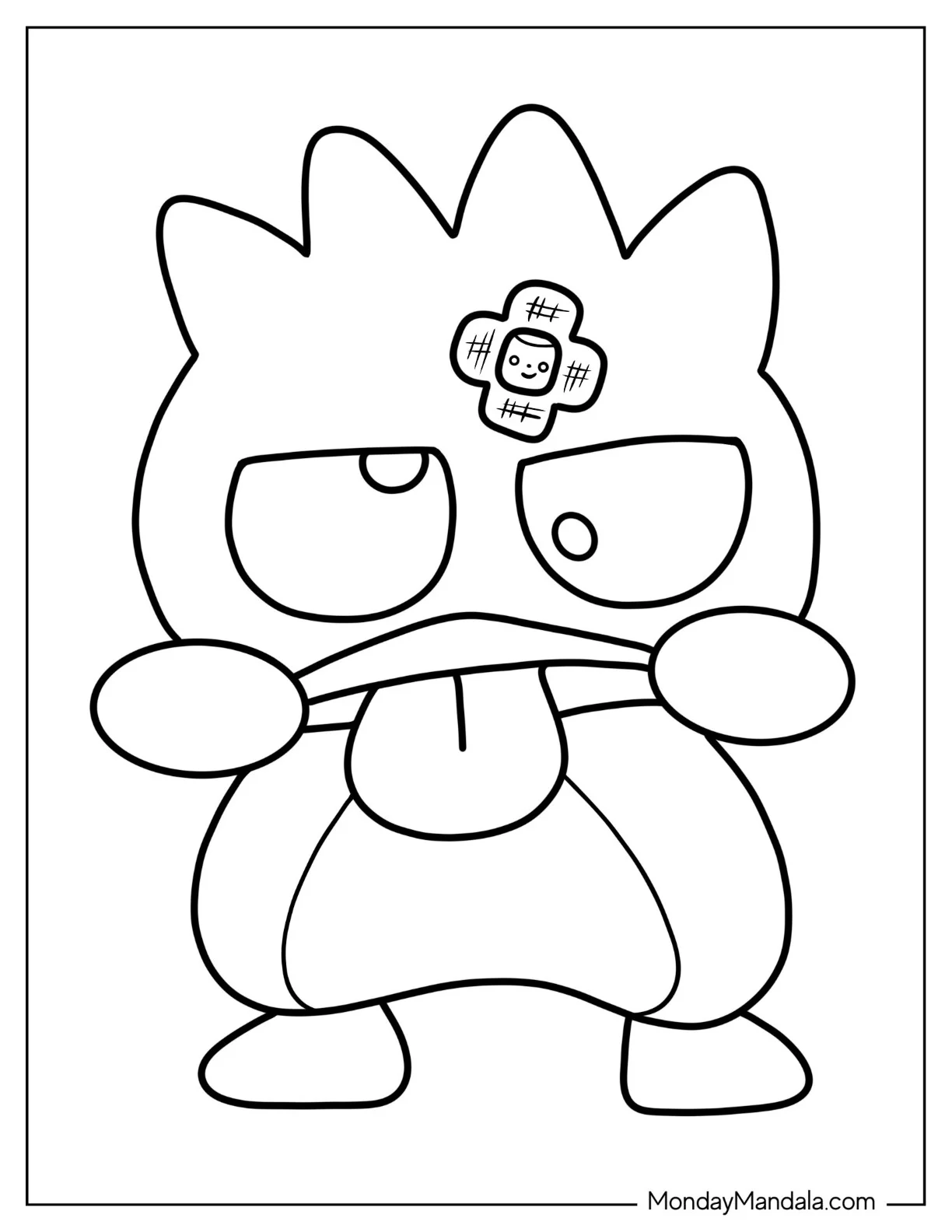 Sanrio Coloring Pages Of Easy Badtz Maru coloring page