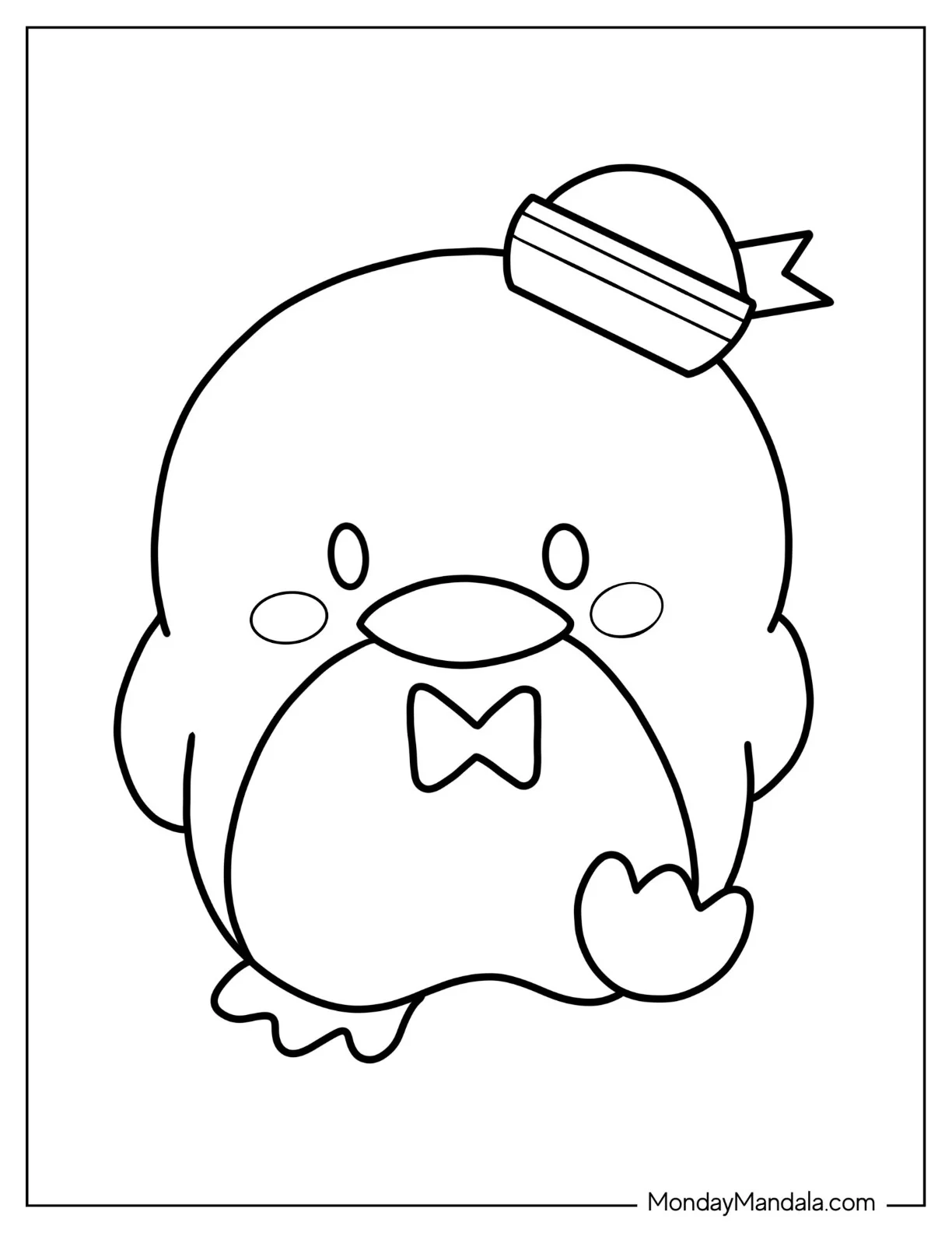 Sanrio Coloring Pages Of Tuxedo Sam coloring page — printable line art